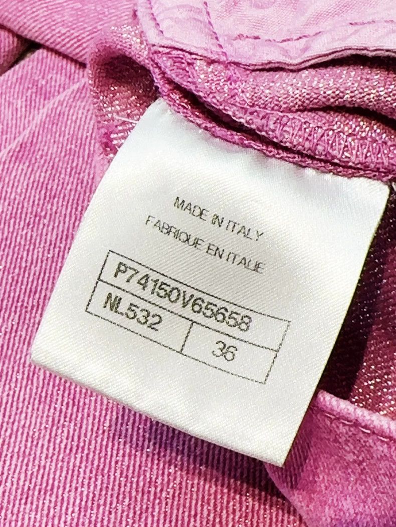 Chanel Chanel 23C pink purple double C denim trousers Size 24" / US 00 / IT 34 - 5 Thumbnail