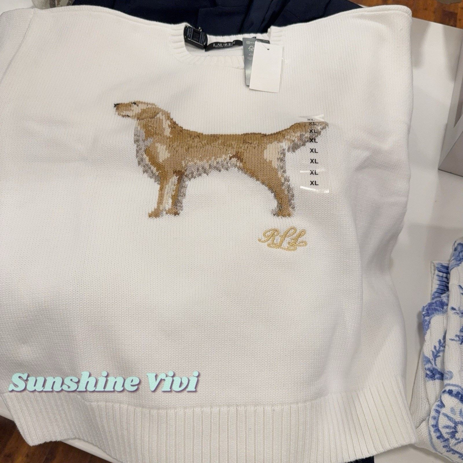 Polo Ralph Lauren NWT Polo Ralph Lauren Woman Cotton Dog Sweater Chalk XL Size XL / US 12-14 / IT 48-50 - 2 Thumbnail