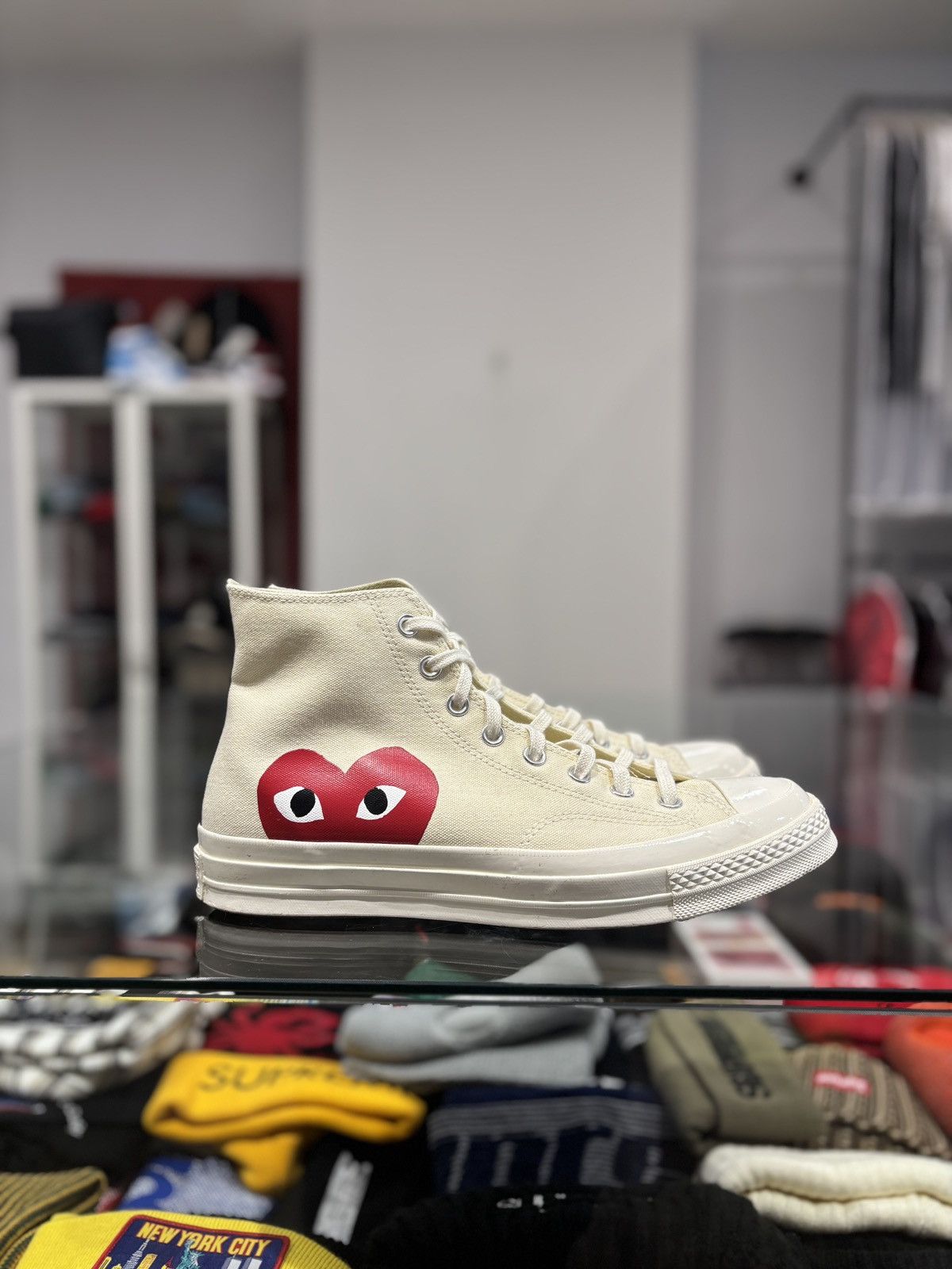 Comme des Garcons Converse Chuck Taylor All Star 70 Hi CDG PLAY White Size US 10 / EU 43 - 1 Thumbnail