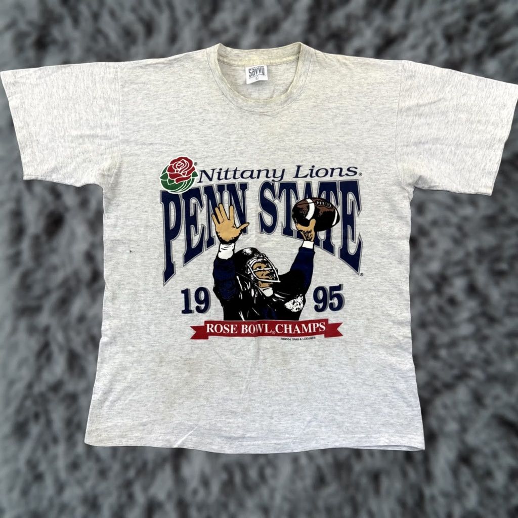 Penn VINTAGE Penn State Rose Bowl Shirt Mens Large Short Sleeve 90s Sport College USA Size US L / EU 52-54 / 3 - 1 Thumbnail