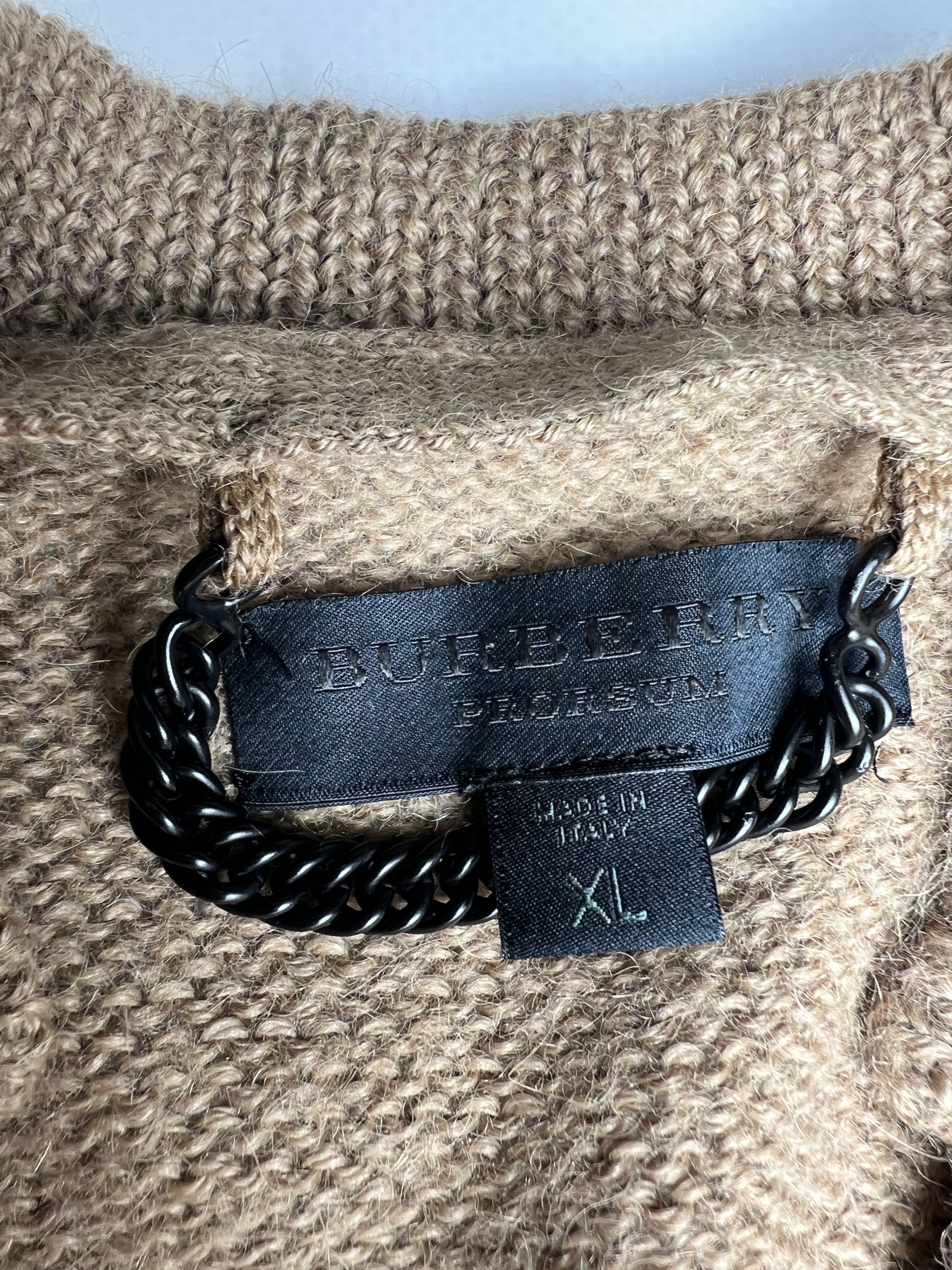 Burberry Prorsum BURBERRY PRORSUM Italy Camel Knit Blend Cardigan Sweater Size US XL / EU 56 / 4 - 9 Thumbnail