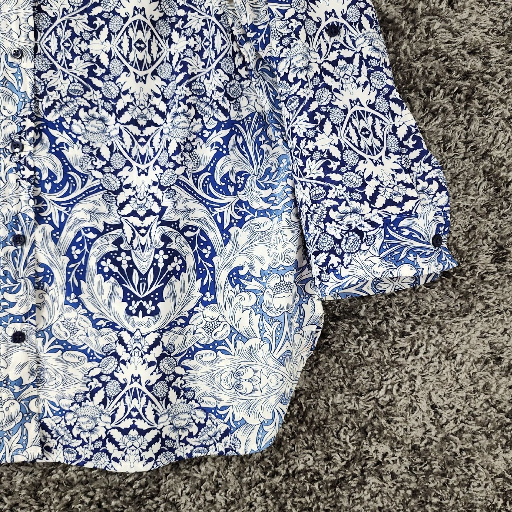 Vintage VINTAGE White Stag Women's Floral Blouse Long Sleeve Button Up Size L Blue Size L / US 10 / IT 46 - 2 Thumbnail
