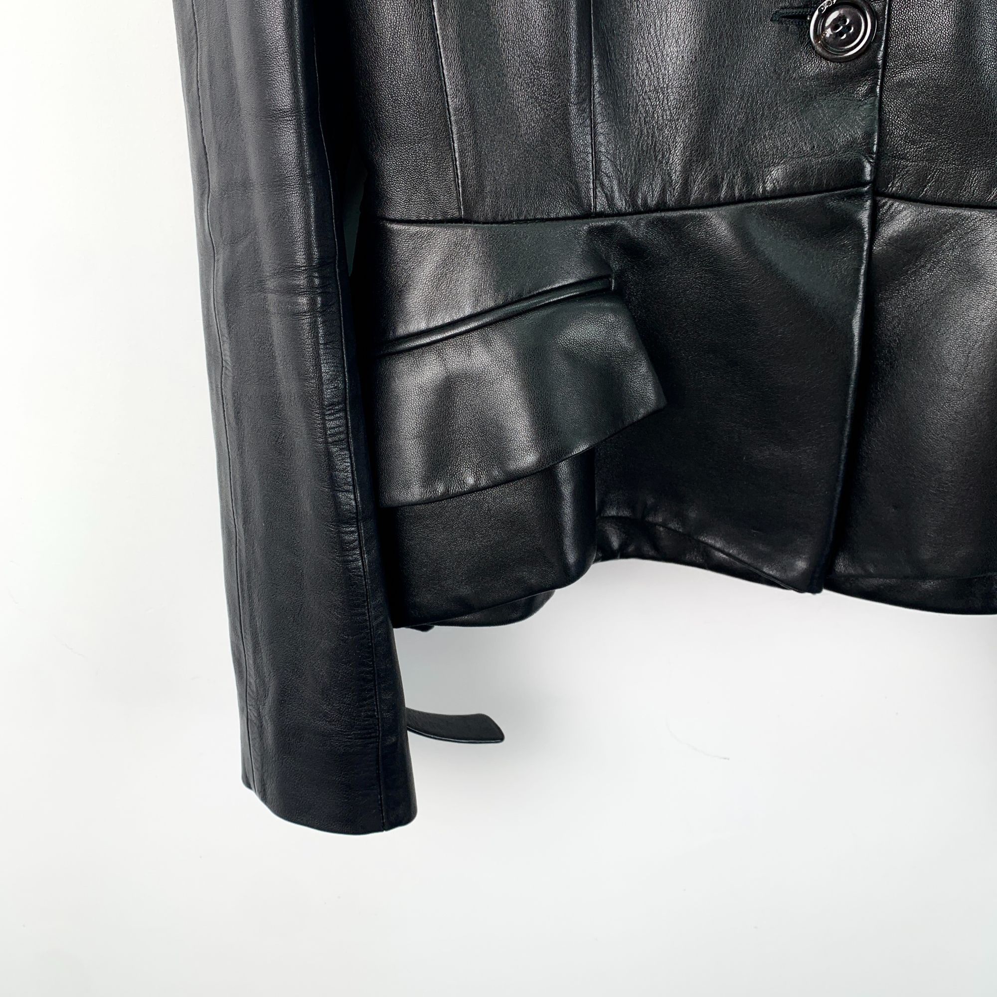 Dior Christian Dior Black Lambskin Single-Breasted Long-Sleeve Be Size M / US 6-8 / IT 42-44 - 6 Thumbnail