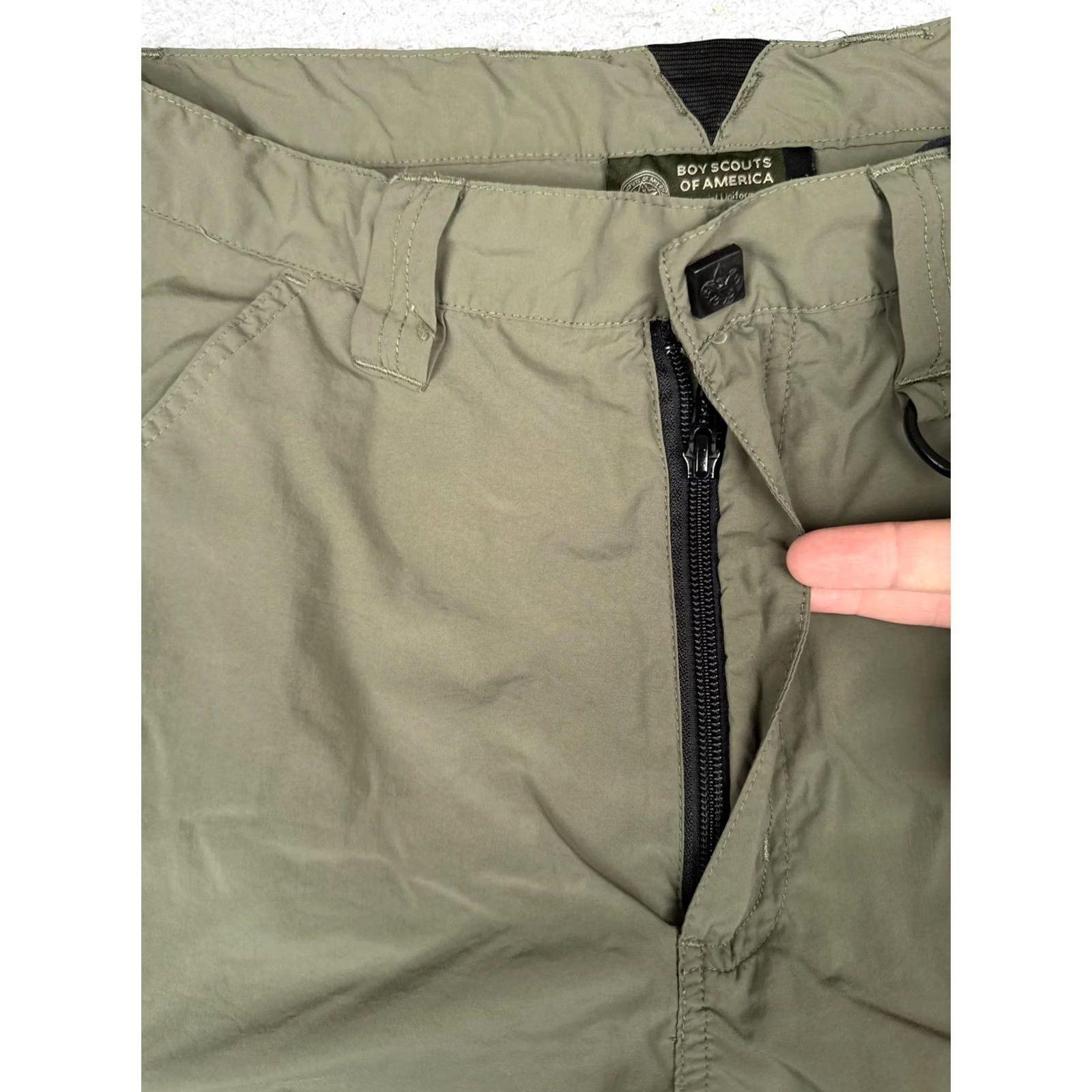 Vintage Boy Scouts Of America Shorts Mens Small Green Cargo Centennial Nylon Short Nyl Size US 29 - 6 Thumbnail