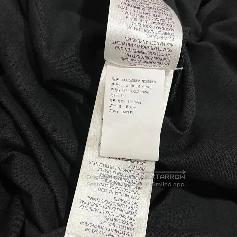 Alexander McQueen Alexander McQueen Men's Black Logo T-Shirt . Size US XS / EU 42 / 0 - 7 Thumbnail