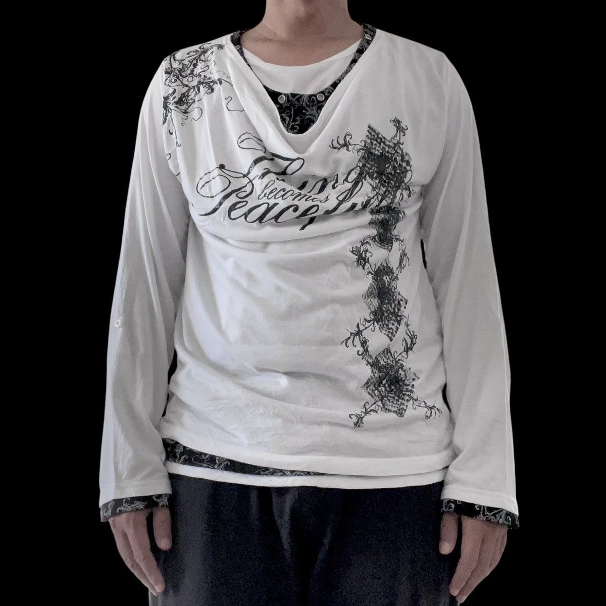 14th Addiction 🇯🇵 2000s 3 DOUBLE LAYER BEAUMERE GOTHIC PUNK POEM LONGSLEEVE Size US M / EU 48-50 / 2 - 1 Thumbnail