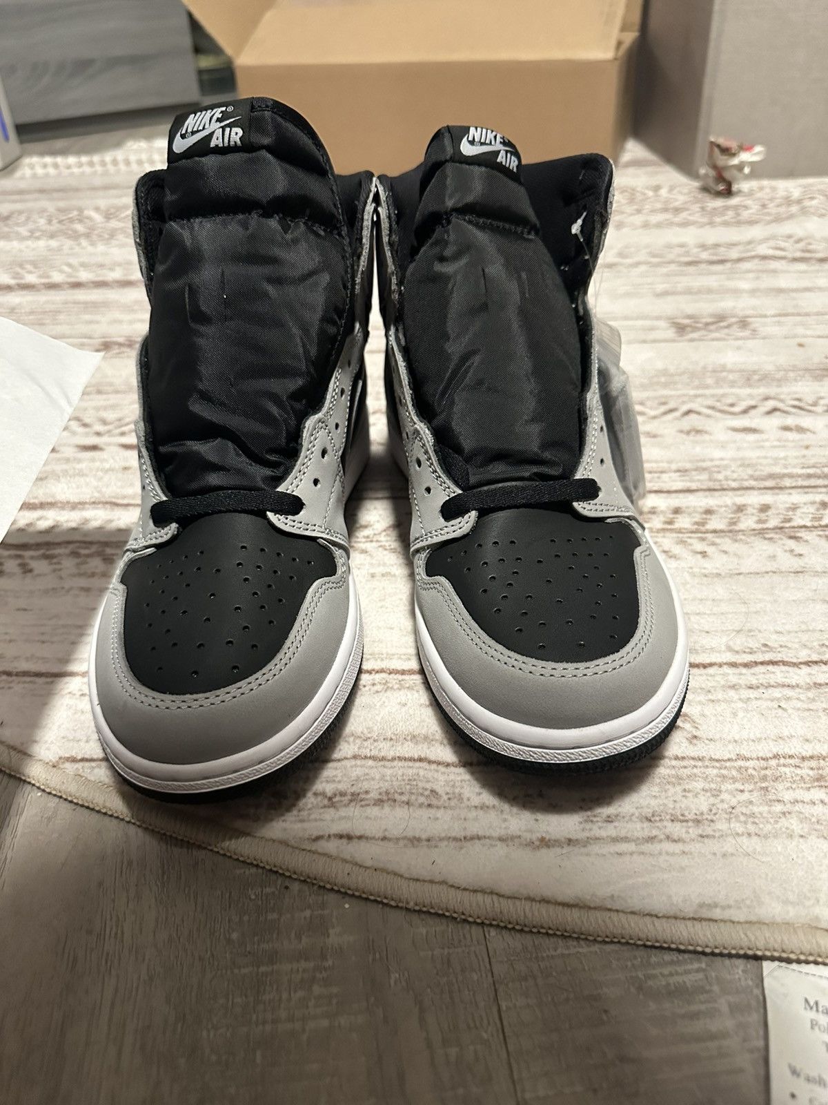 Nike AJ1 Retro Hugh OG - Black/LT Smoke Grey-white Size US 11 / EU 44 - 10 Thumbnail