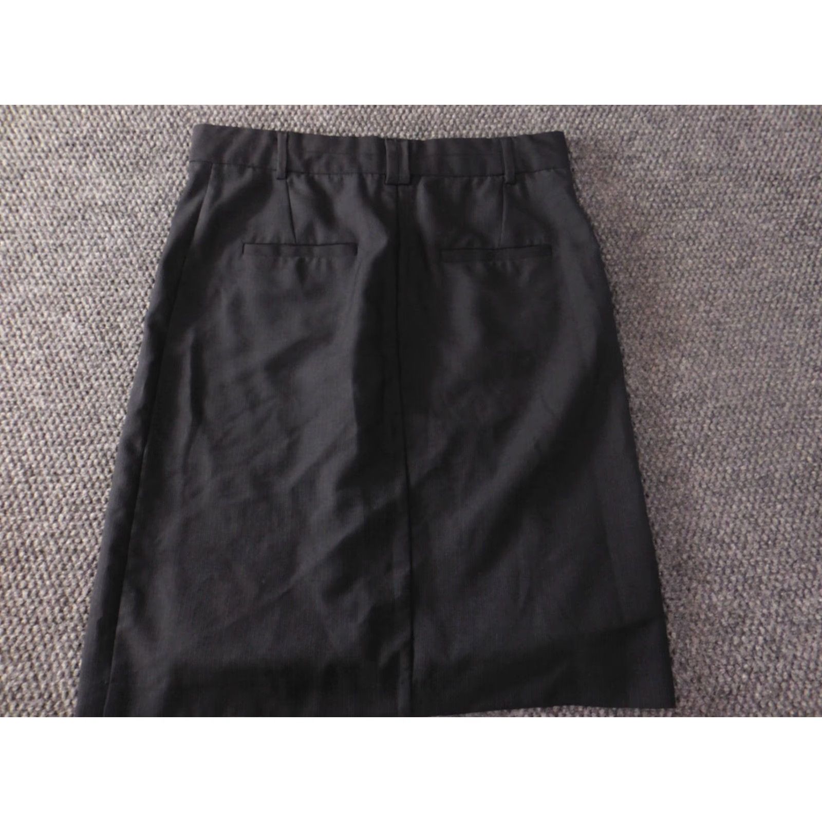 Gap MNG Mango Skirt Womens brown 6 Black A-line Zip Casual designer Denim Solid Medium Polyester Knee Length Lined Button Vintage No Size 28" / US 6 / IT 42 - 6 Thumbnail