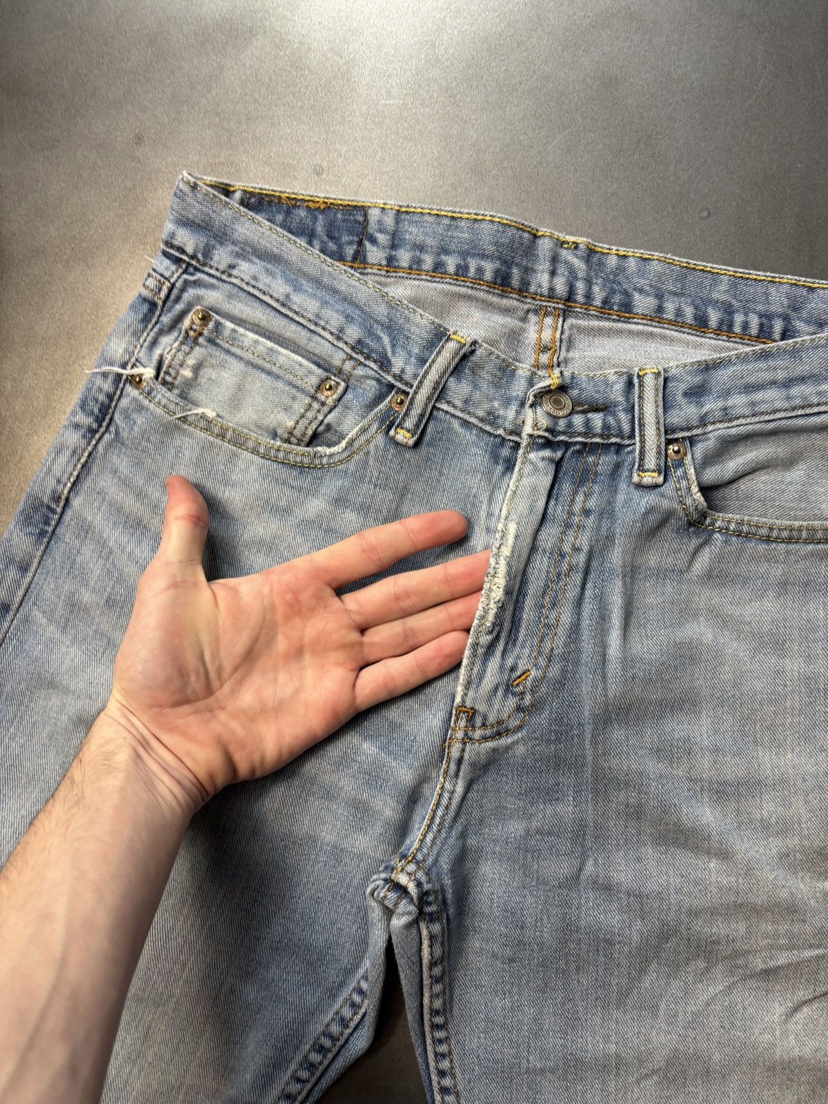 Levi's Levis Jean Shorts Cut Off Jorts Raw Hem Blue Denim Jeans 34 Size US 32 / EU 48 - 4 Thumbnail