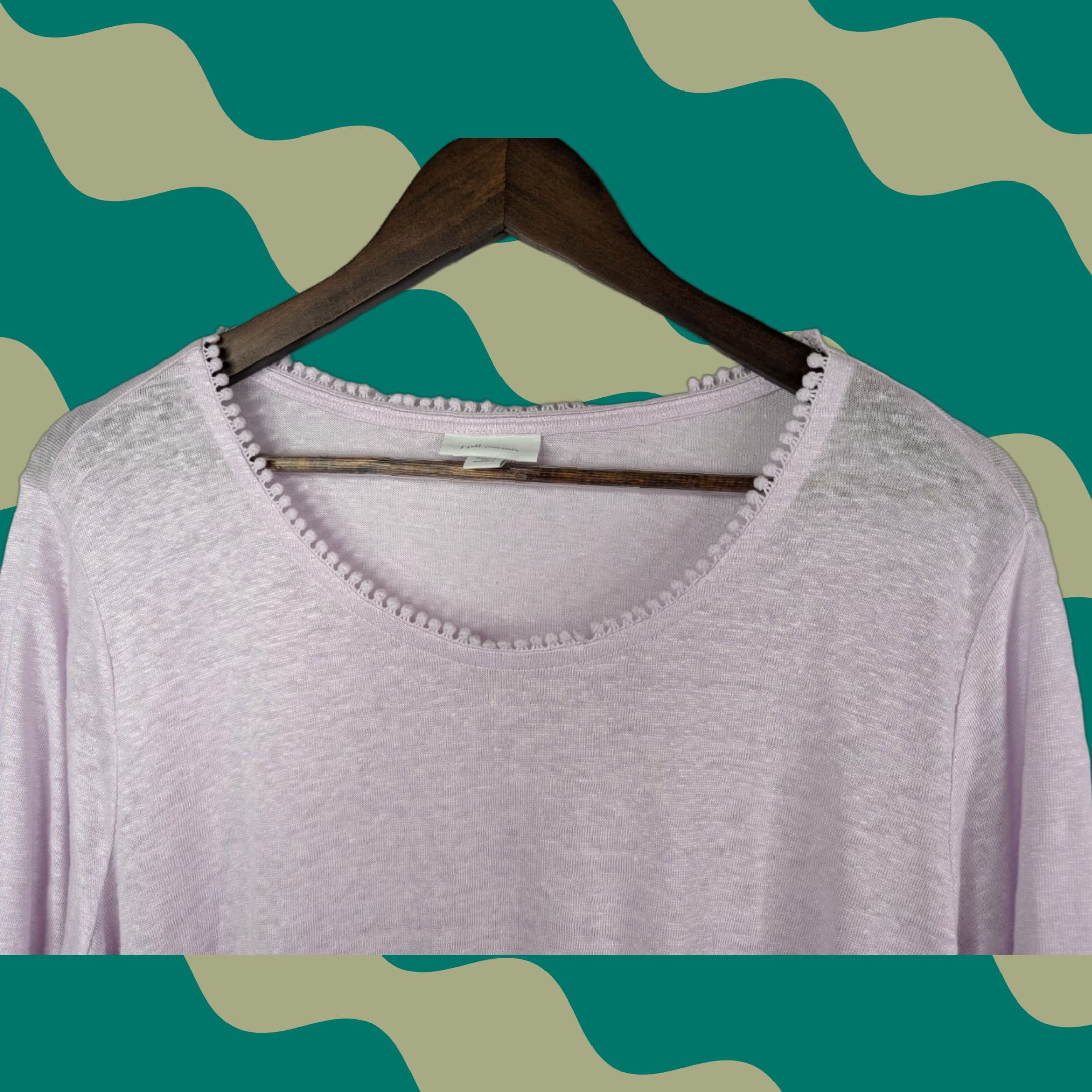 J. Jill VINTAGE J Jill Love Linen Womens Top 2X Purple Pom Pom Trim 100% Linen Knit Blouse Casual Ladies Womens Size XXL / US 16-18 / IT 52-54 - 1 Thumbnail