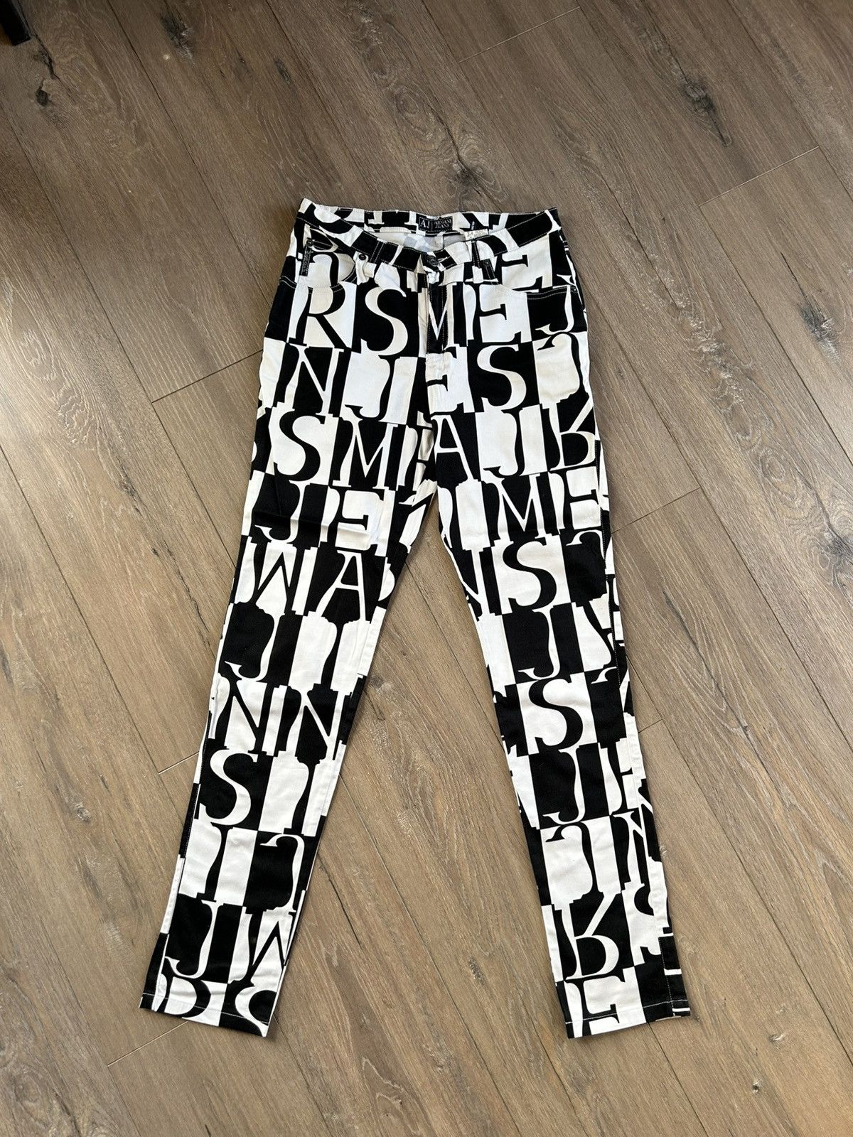 Armani Collezioni Vintage Armani Jeans monogram pats S 26 27 Size 26" / US 2 / IT 38 - 1 Thumbnail