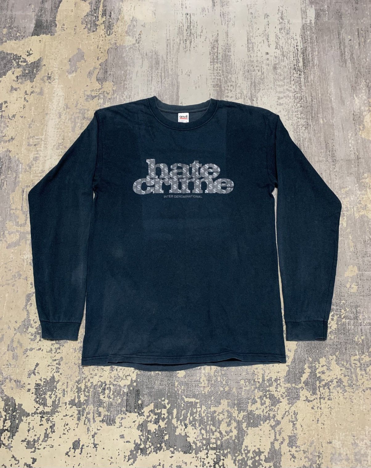 Vintage Trashed Hate Crime Dollar Bills BBC Long Sleeves T Shirts Size US L / EU 52-54 / 3 - 1 Thumbnail