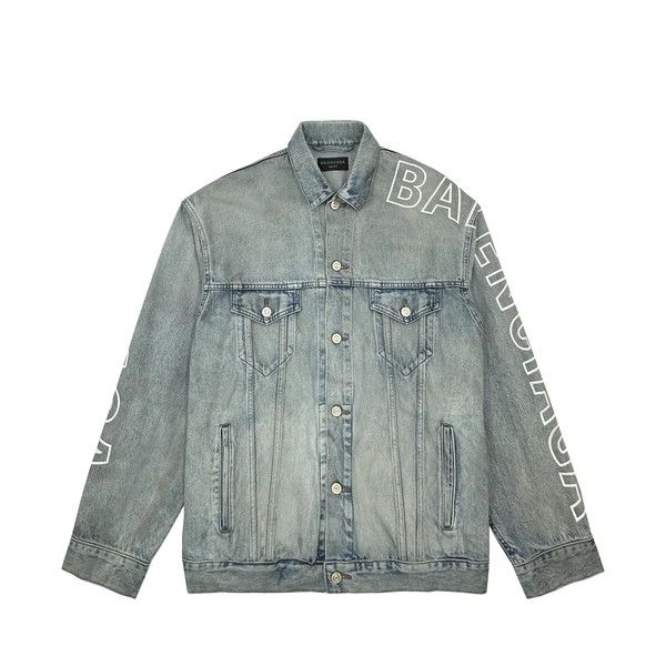 Balenciaga o1mt1gz1024 Large Fit Jacket in Dirty Blue Size US M / EU 48-50 / 2 - 1 Thumbnail