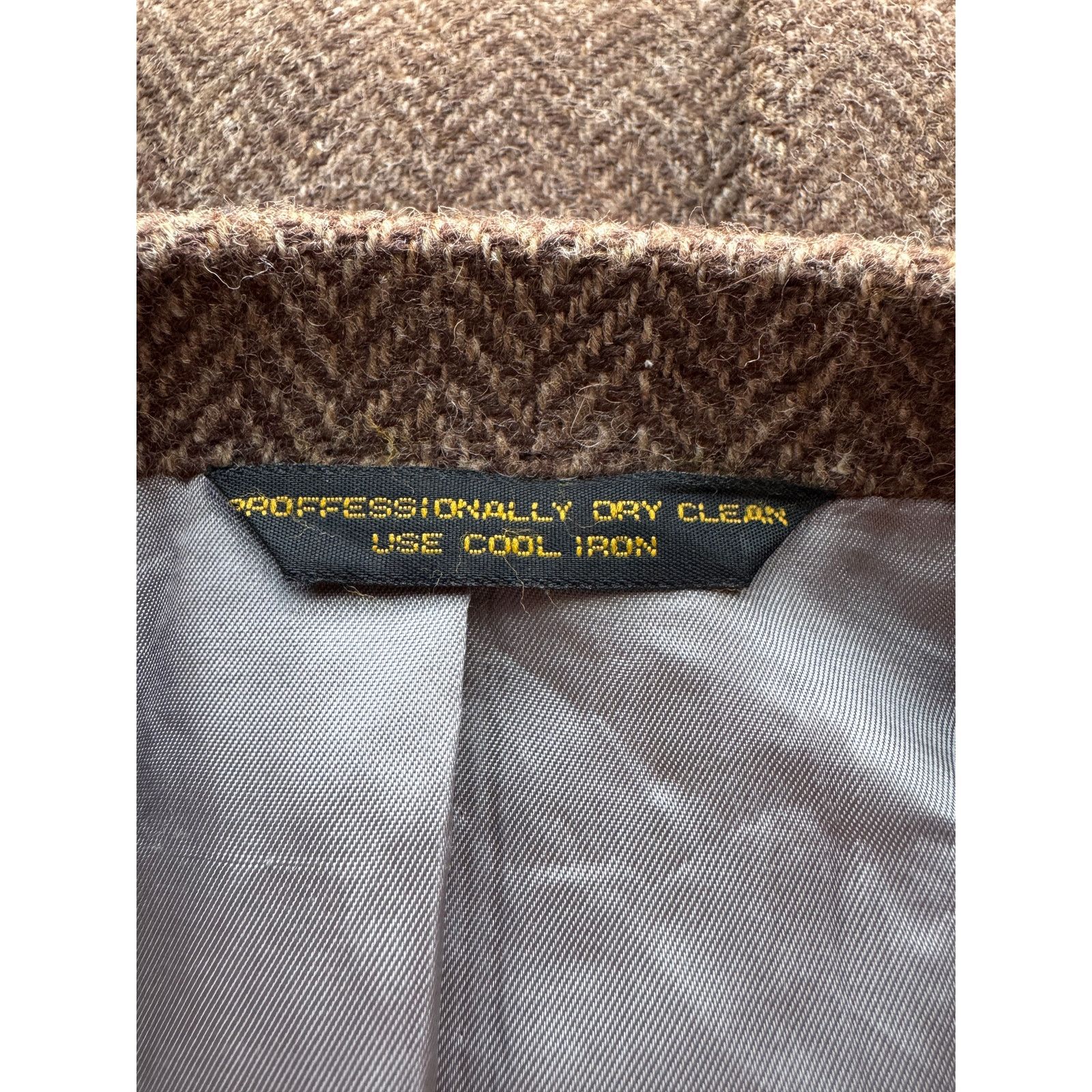 Lands' End Vintage Lands' End Wool Herringbone Tweed Blazer 44L Size 44L - 7 Thumbnail