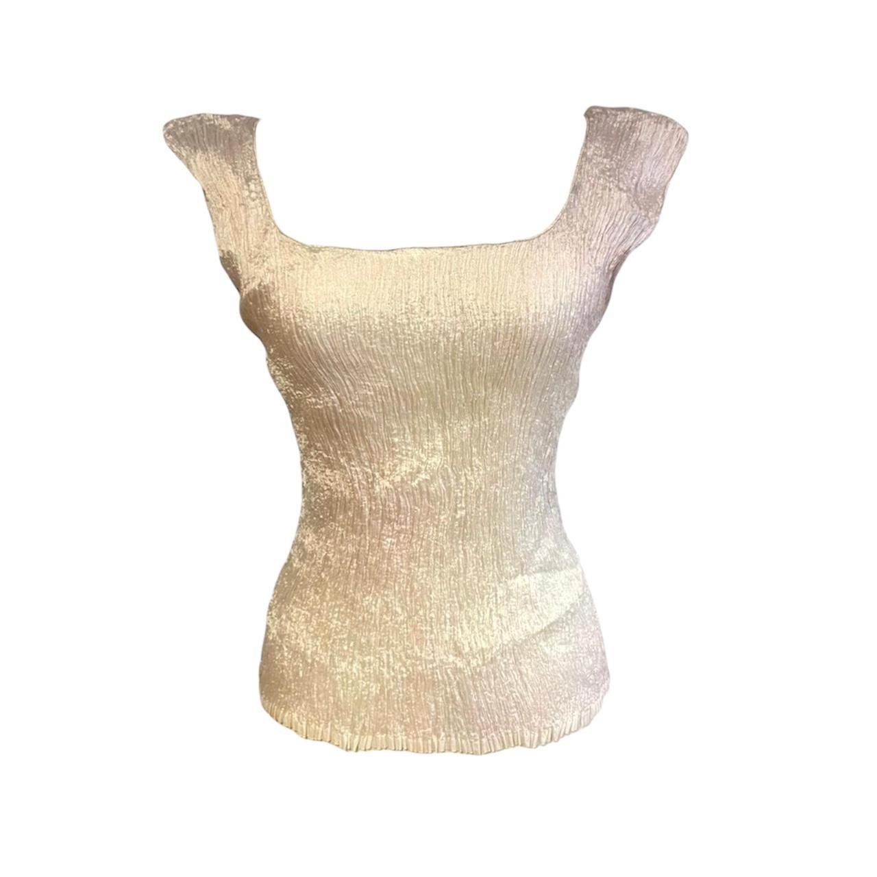 Other Vintage Y2K Pearl baby pink pleated tank top🦪 Size M / US 6-8 / IT 42-44 - 1 Thumbnail