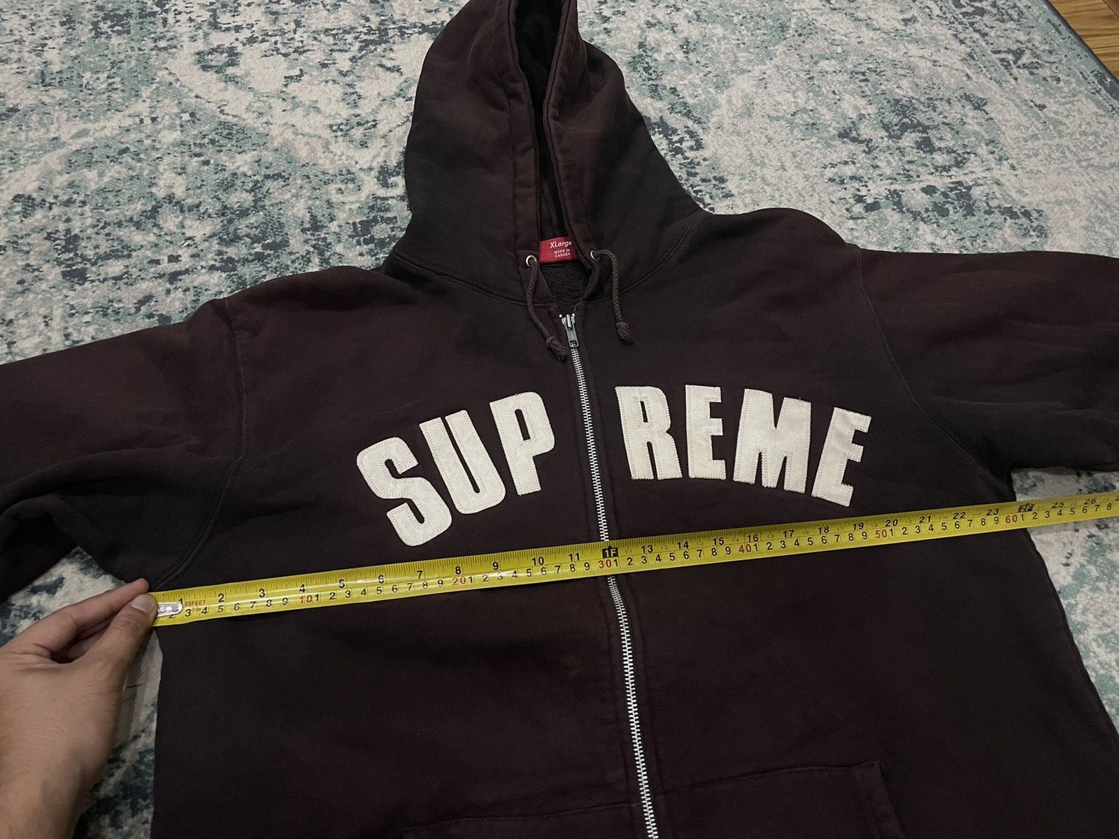 Supreme Vintage Supreme Arc Logo Zipper Baggy Hoodie Size US XL / EU 56 / 4 - 7 Thumbnail
