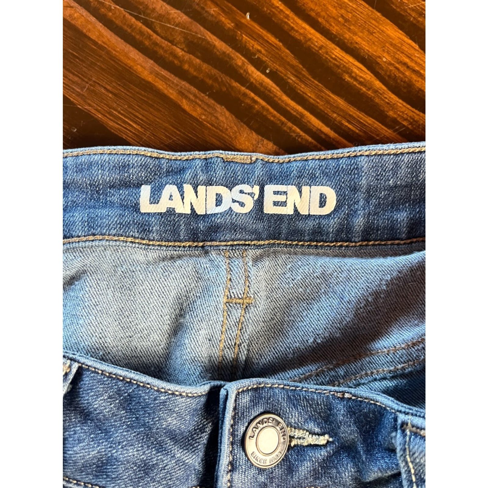 Lands' End Lands' End Jeans Women's Petite Size 4 Blue Denim Bootcut Mid Rise Jeans Size 28" / US 6 / IT 42 - 3 Thumbnail