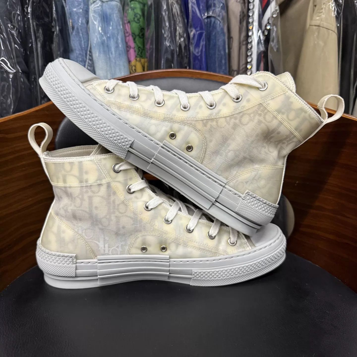 Dior Dior b23 gray high top sneakers size 41 Size US 8 / EU 41 - 7 Thumbnail