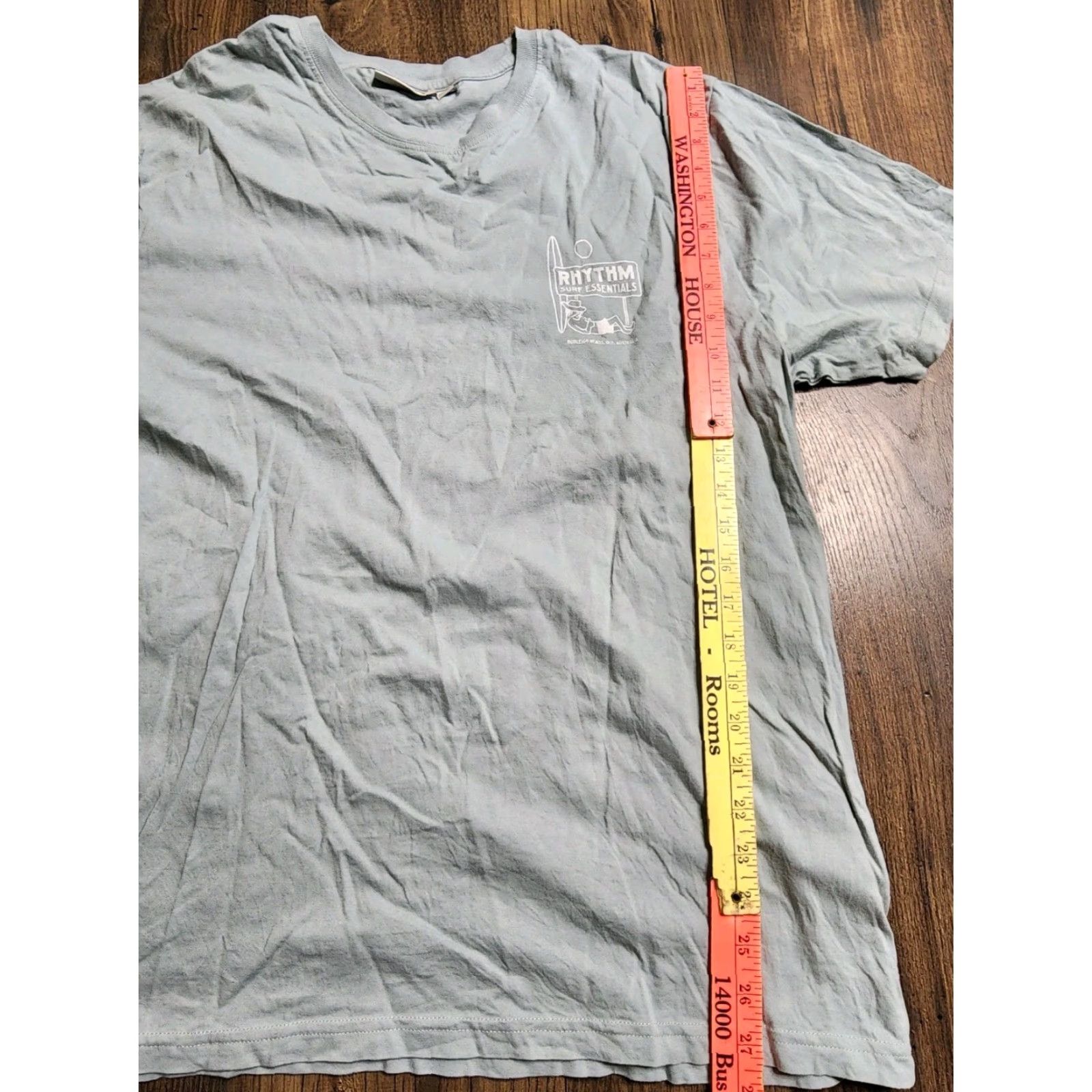 Rhythm Rhythm Surf Apparel Men's XL Blue Graphic Print T-Shirt Double-Sided Beach Theme Size US XL / EU 56 / 4 - 3 Thumbnail