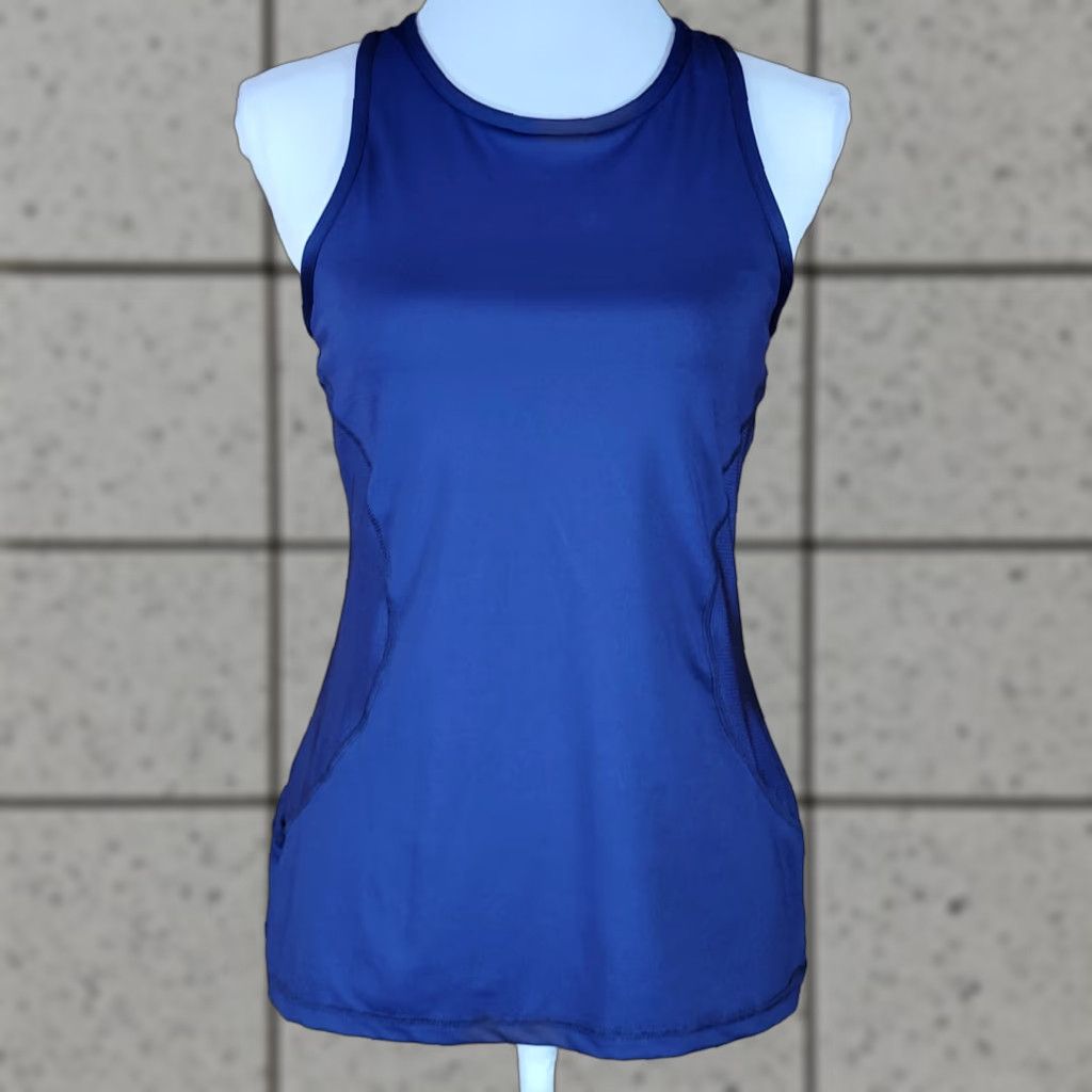 Kyodan Kyodan Womens Tank Top Sleeveless Crew Neck Racerback Dark Navy Dark Blue M Activewear Gym Training (Adult) Womens Size M / US 6-8 / IT 42-44 - 1 Thumbnail