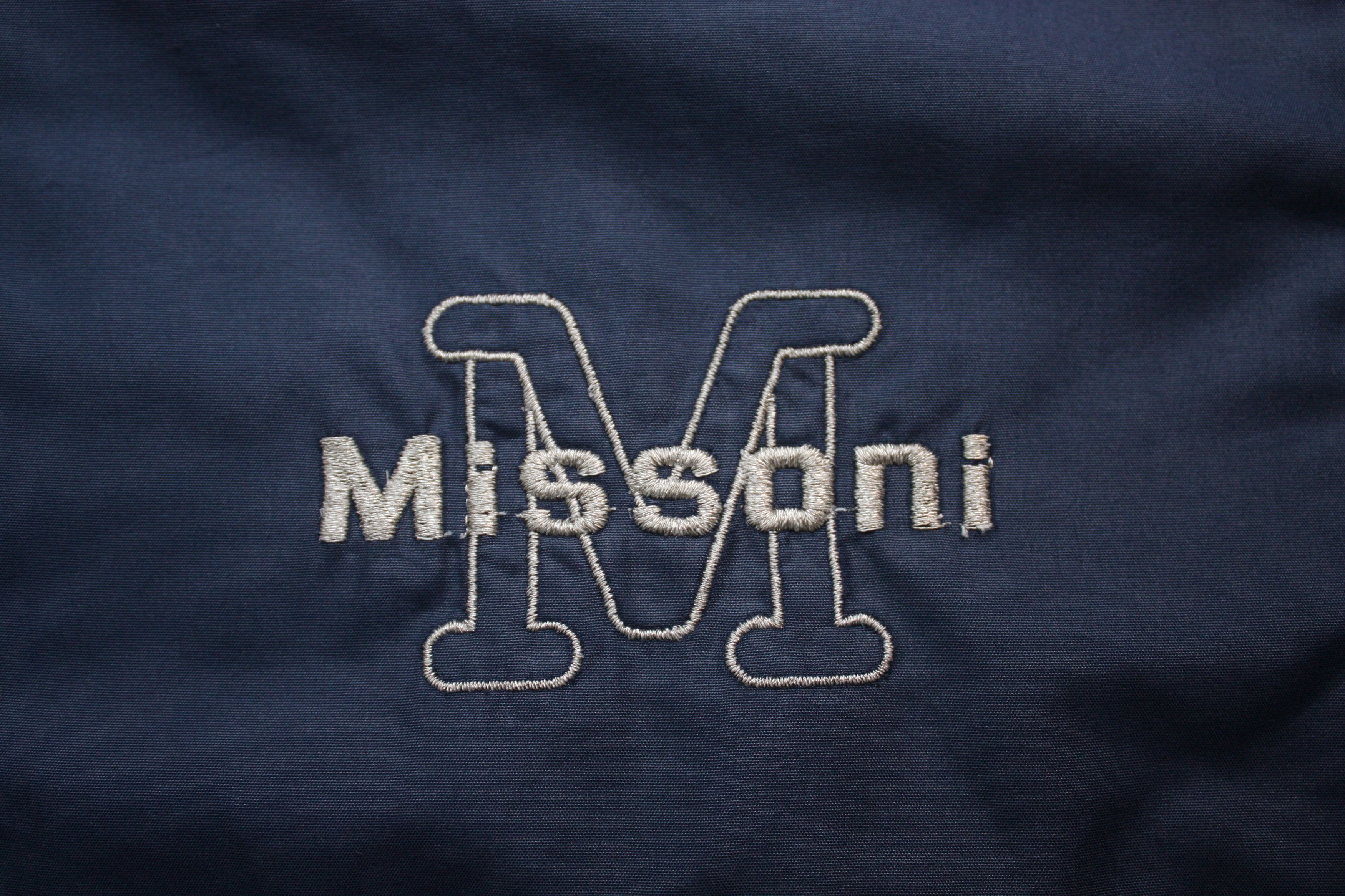 Missoni Missoni Vintage Logo Navy Windbreaker Jacket Men's Size US L / EU 52-54 / 3 - 6 Thumbnail