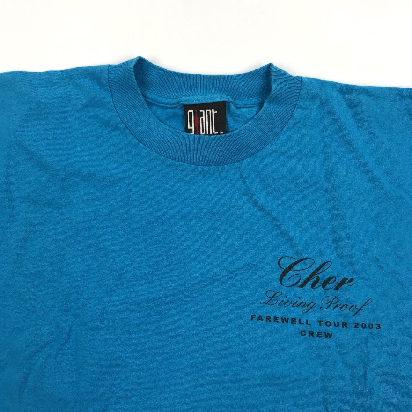 Vintage VINTAGE Cher Living Proof Farewell Tour GIANT T-Shirt Men XL Teal Graphic Print 2003 Crew Neck Short Sleeve Size US XL / EU 56 / 4 - 2 Thumbnail