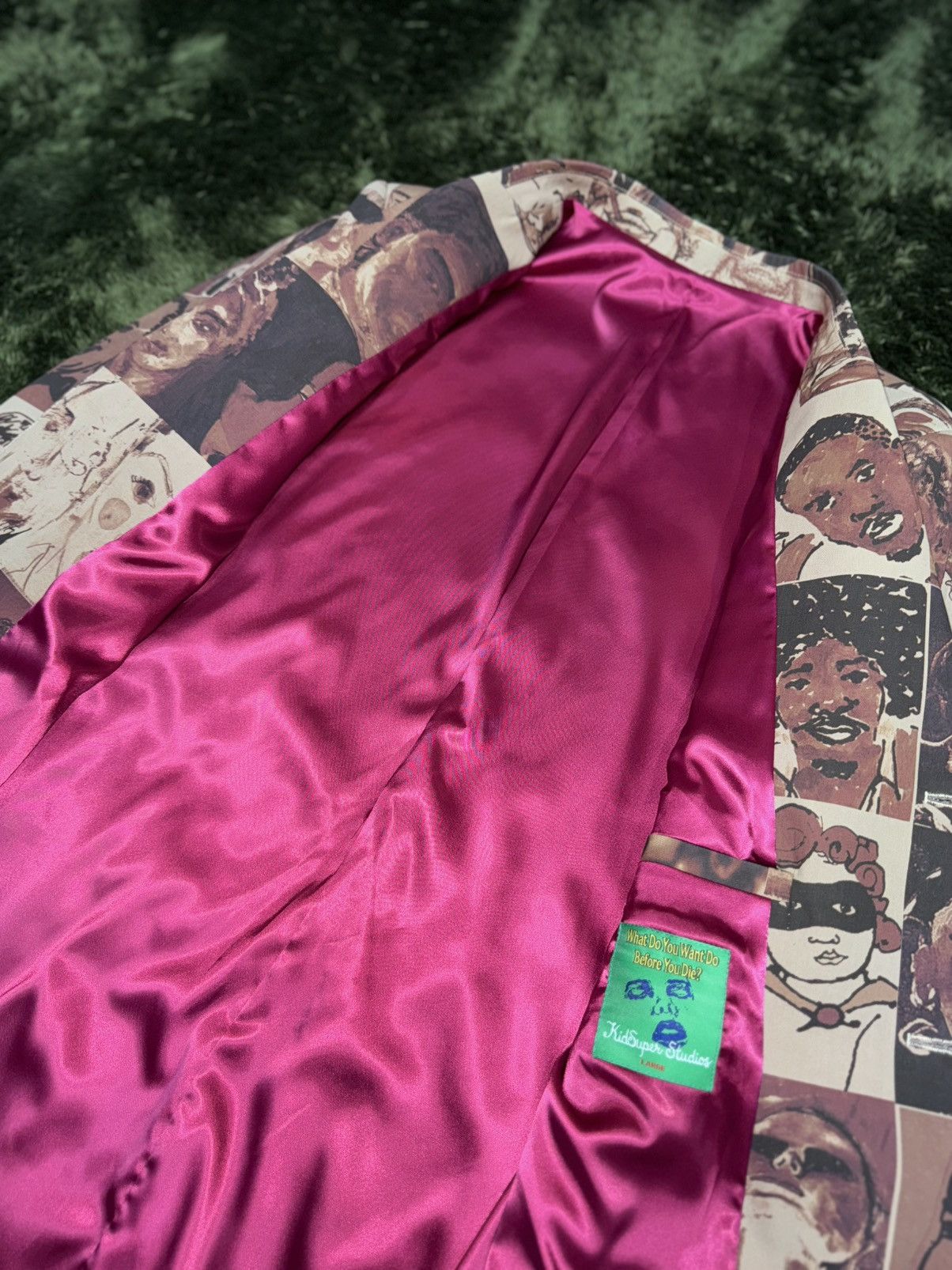 KidSuper [L] KIDSUPER STUDIOS portrait painting printed long blazer Size US L / EU 52-54 / 3 - 5 Thumbnail