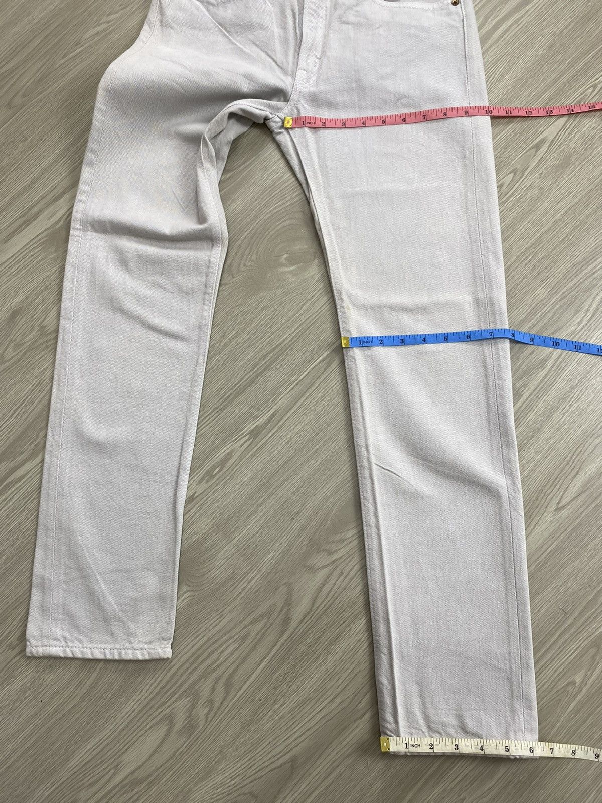 Evan Kinori × Orslow Vintage Orslow Japan Broken White Straight Jeans Size US 29 - 21 Thumbnail
