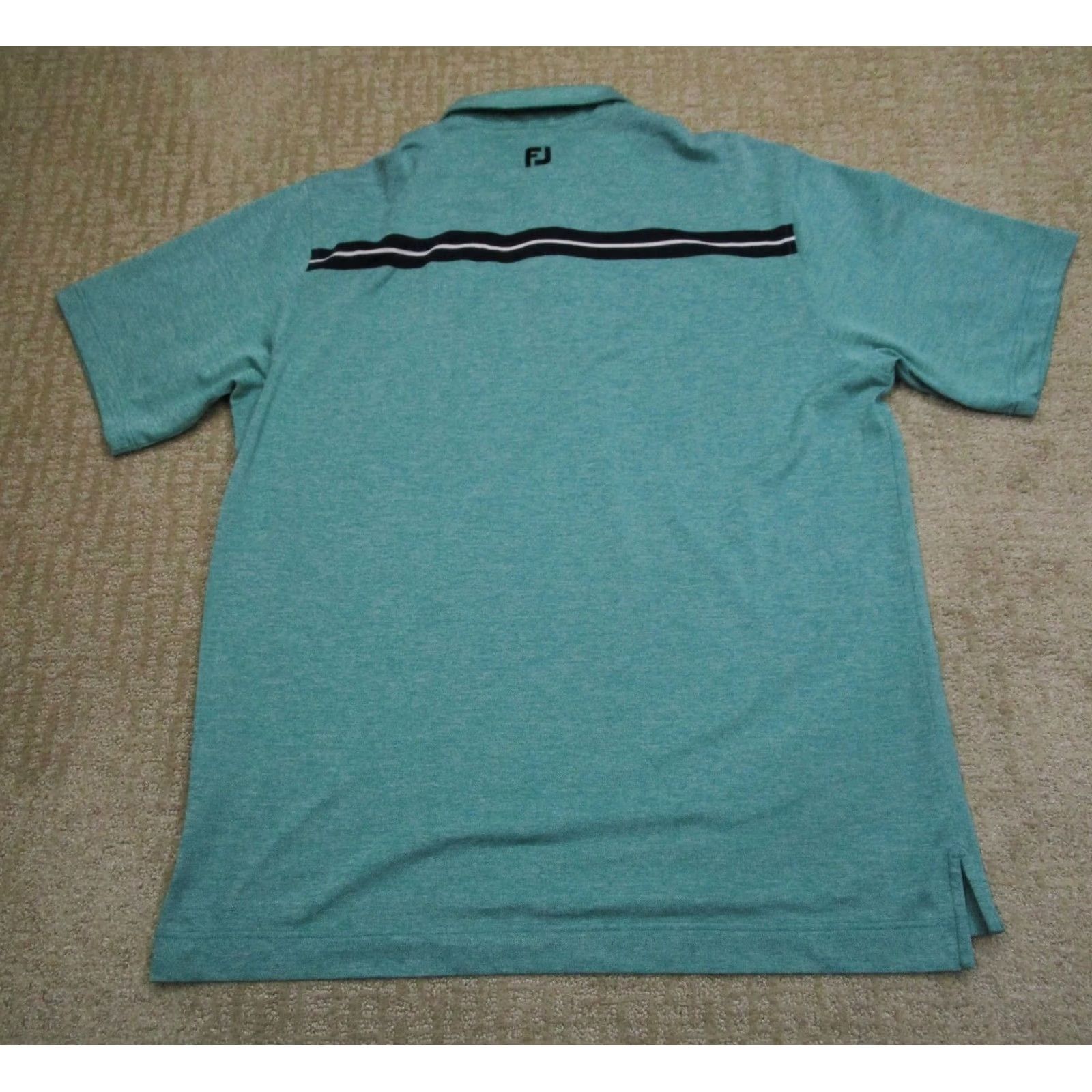 Footjoy FootJoy Polo Shirt Men XL Green Stripe Polo Short Sleeve Logo Golf Sports Casual Shirt Mens Size US XL / EU 56 / 4 - 3 Thumbnail