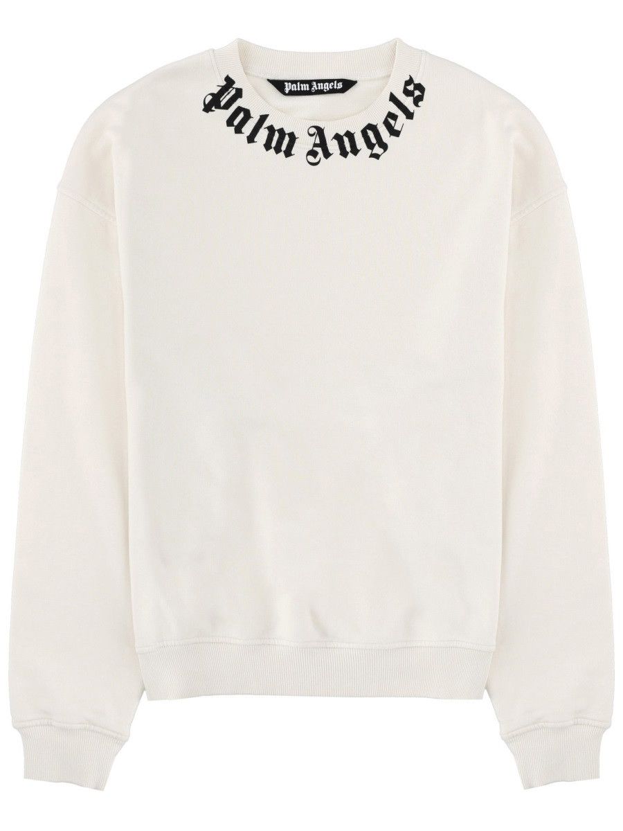 Palm Angels PALM ANGELS FELPA CON LOGO - WHITE Size US S / EU 44-46 / 1 - 1 Thumbnail