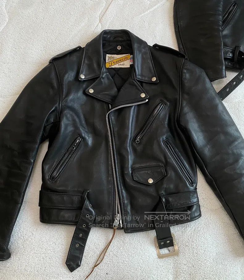 Schott Schott 618 Leather Jacket Size US XXS / EU 40 - 2 Thumbnail