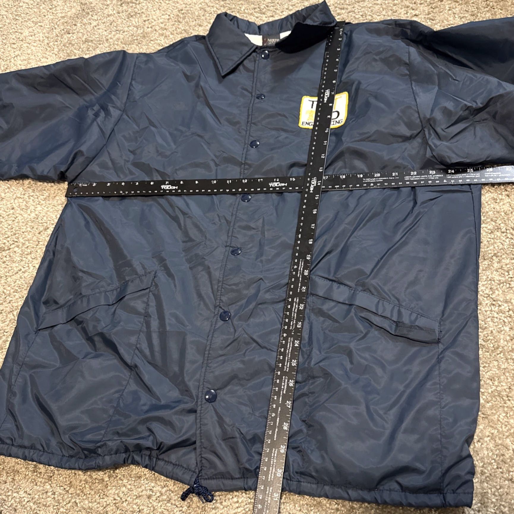 Vintage VINTAGE 80s T&D Engineering Company Employee Bomber Windbreaker Jacket XL USA Windbreaker Men Blue Nylon 80s USA XL Mens Size US XL / EU 56 / 4 - 5 Thumbnail