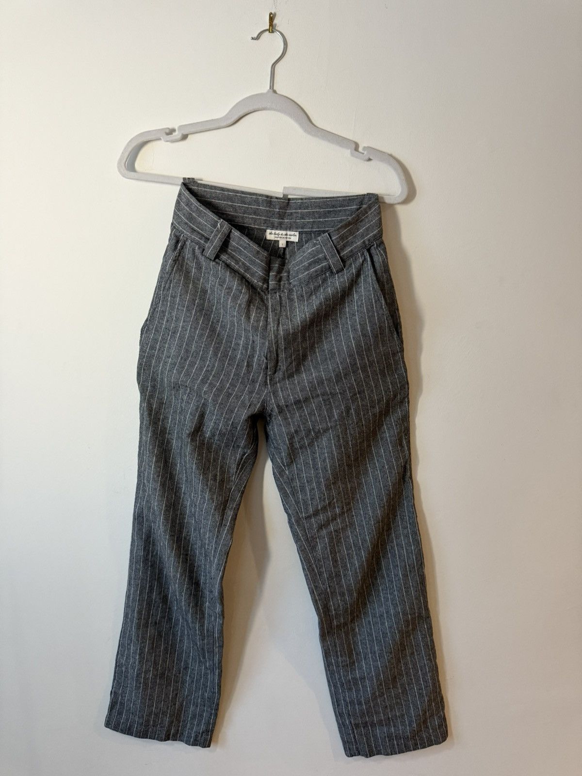 Vintage Striped Work Pants Size 25" / US 0 / IT 36 - 1 Thumbnail