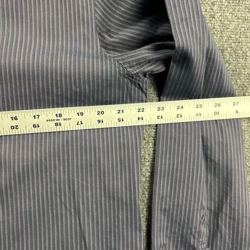 John Varvatos John Varvatos Shirt Mens Large Purple Striped Luxe Button Up Size US L / EU 52-54 / 3 - 4 Thumbnail