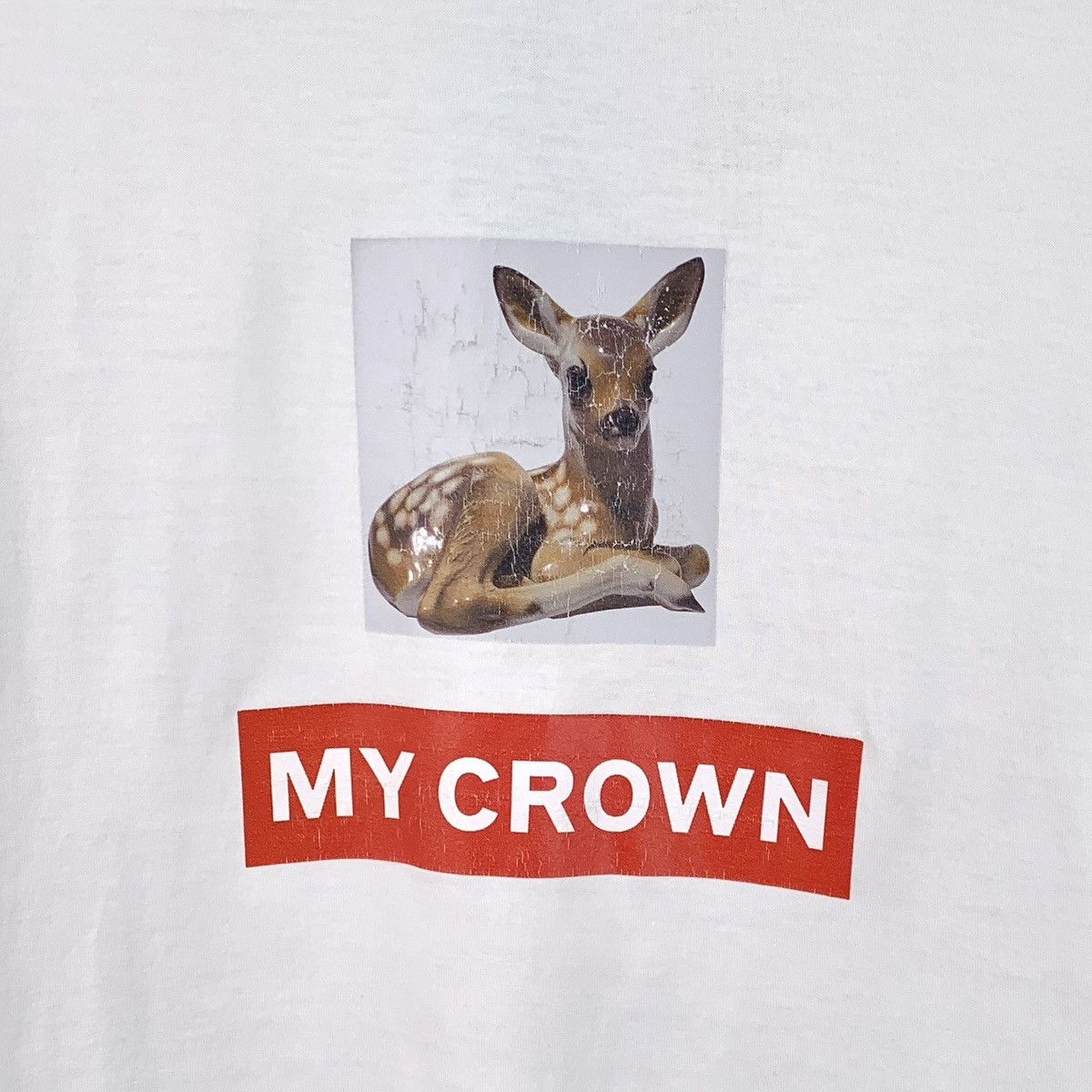 Burberry Burberry White Letter & Deer Print Cotton T-shirt K26WX Size S / US 4 / IT 40 - 4 Thumbnail