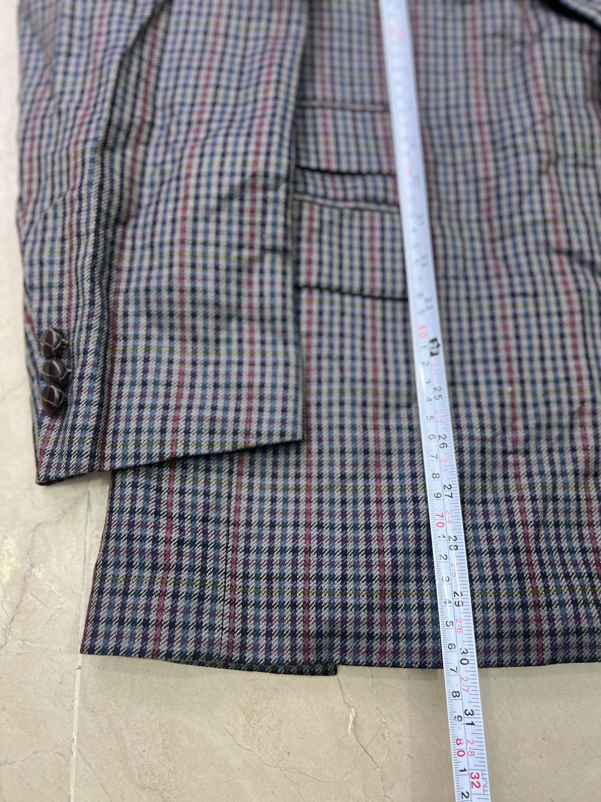 Other Vintage Mark Astor Pure New Wool Check Tweed Blazer Window Size 44R - 8 Thumbnail