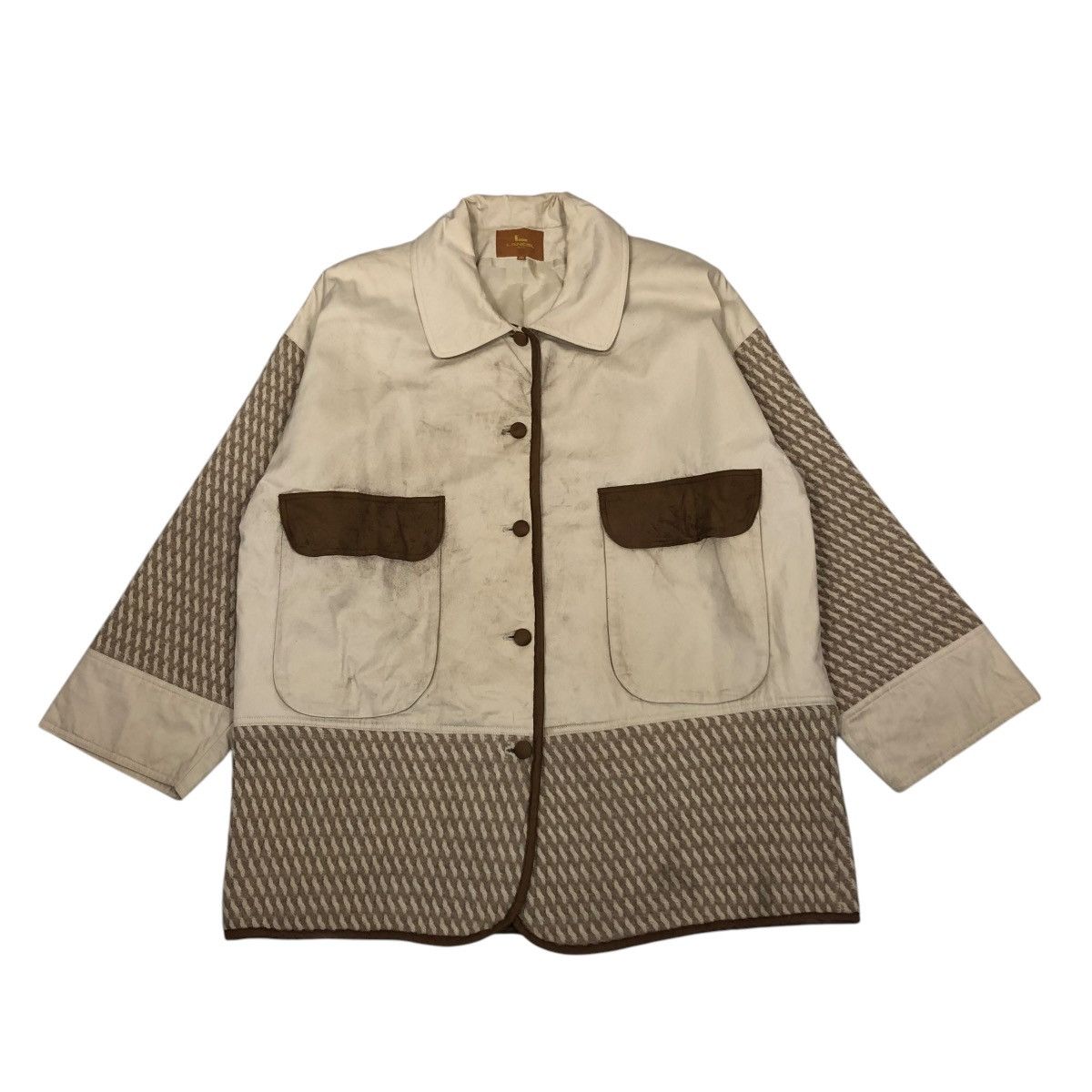 Japanese Brand 🔥VINTAGE BUTTON CHORE JACKET LANCEL PATCHWORK DESIGN Size US M / EU 48-50 / 2 - 1 Thumbnail