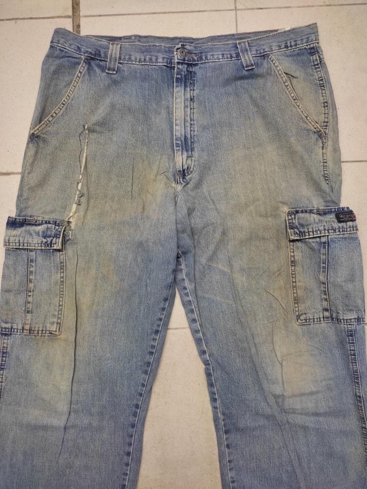 Vintage × Wrangler VINTAGE WRANGLER CARGO JEANS DISTRESSED STYLE Size US 41 - 6 Thumbnail