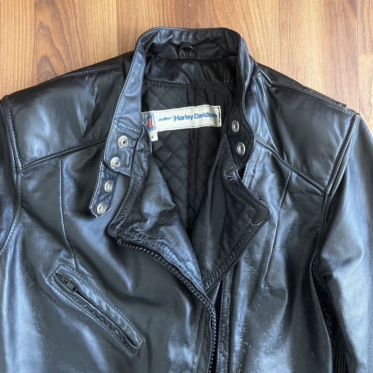 Harley Davidson Harley Davidson AMF 70's Woman motorcycle leather jacket Size XL / US 12-14 / IT 48-50 - 1 Thumbnail