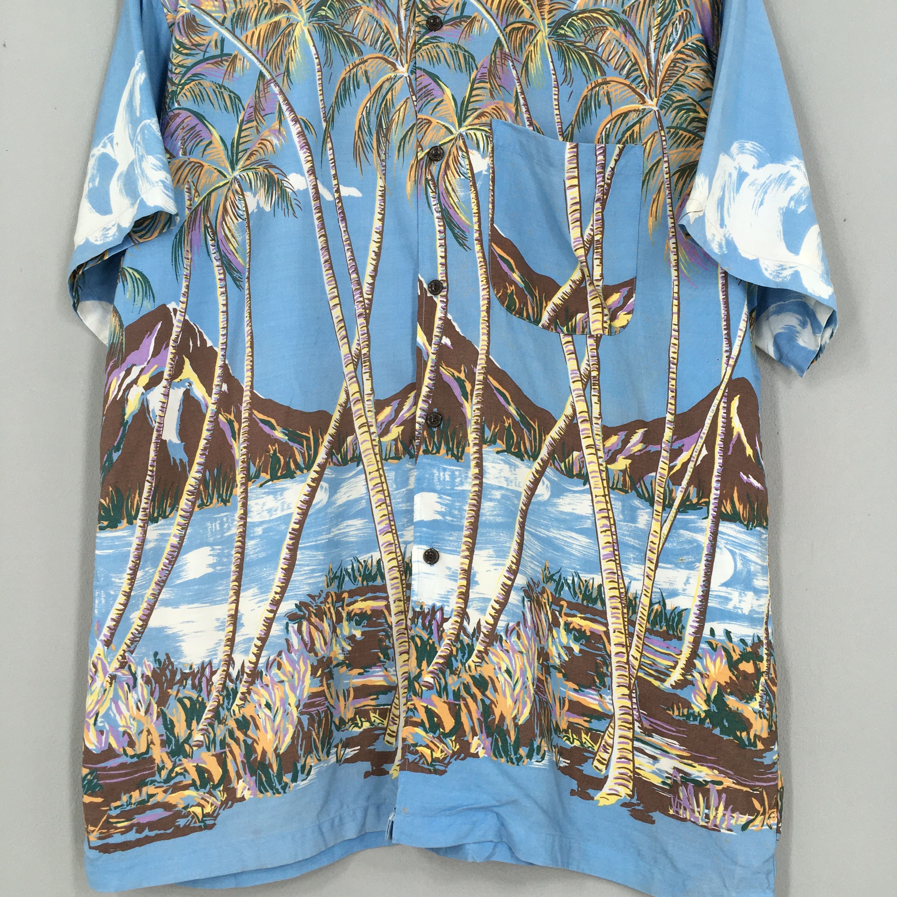 Vintage Vintage Hawaiian Aloha Coconut Tree Tropical Shirt Large Size US L / EU 52-54 / 3 - 3 Thumbnail