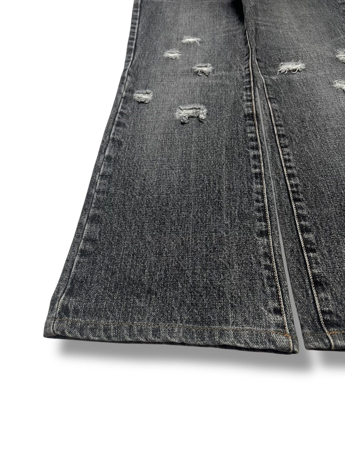 Uniqlo Bootcut Vintage Uniqlo Japan - Black Stone Wash, Distressed Size US 30 / EU 46 - 6 Thumbnail
