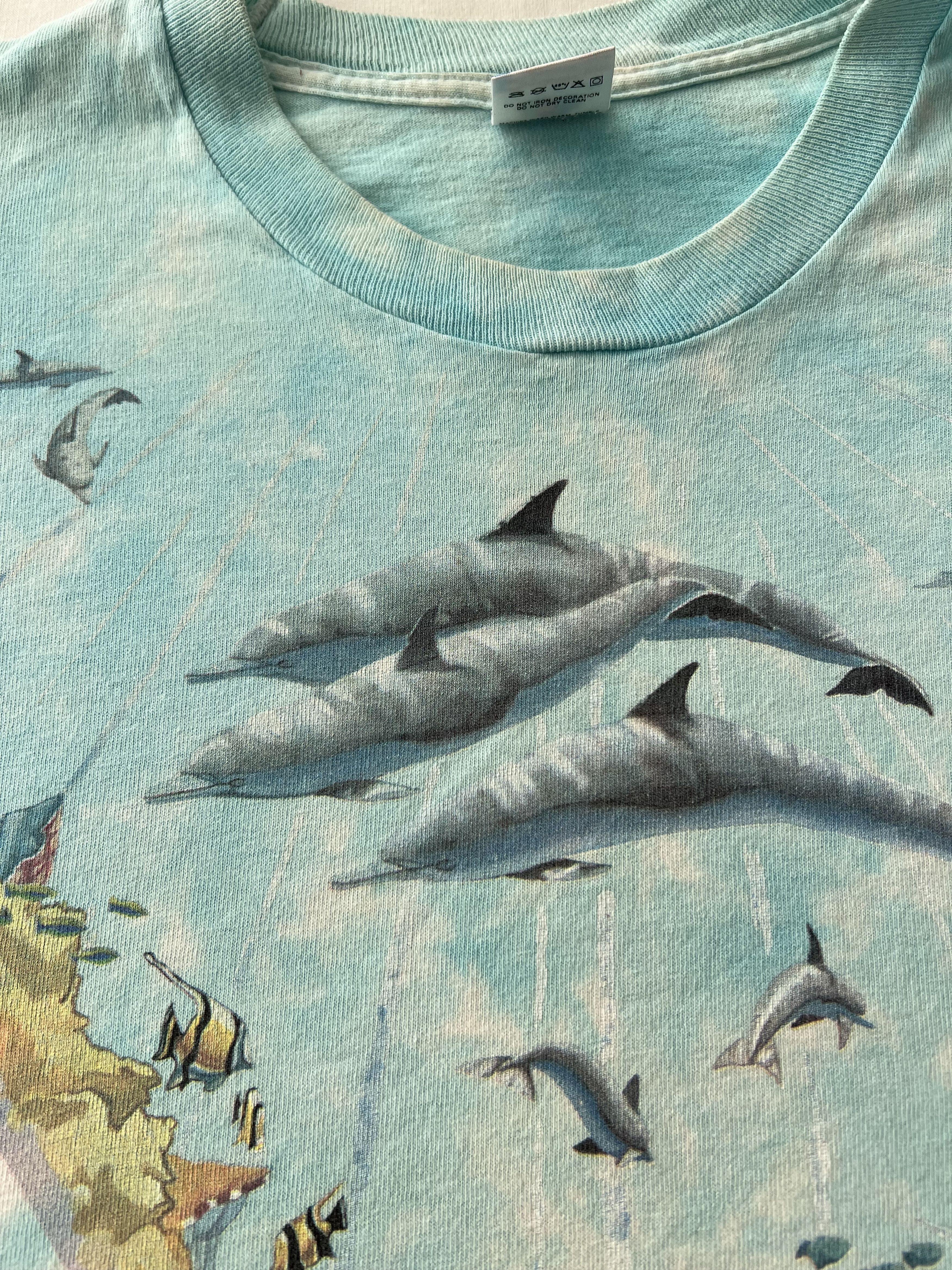 Liquid Blue Vintage 1990 Liquid Blue John Connell Ocean Dolphin T-shirt Size US XL / EU 56 / 4 - 5 Thumbnail