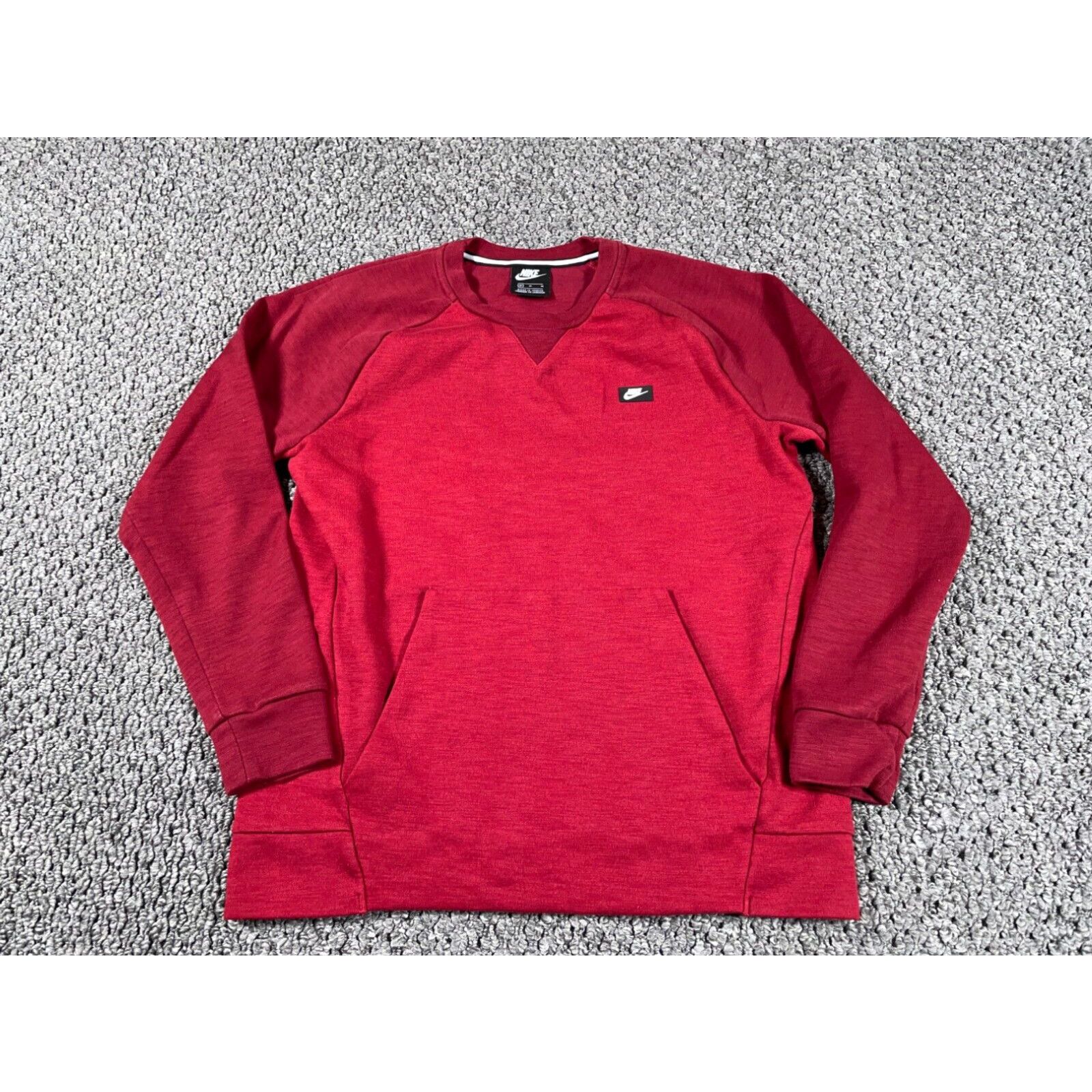 Nike Nike Optic Crewneck Sweatshirt Adult Medium Red Pullover Fleece Rubber Logo Grailed