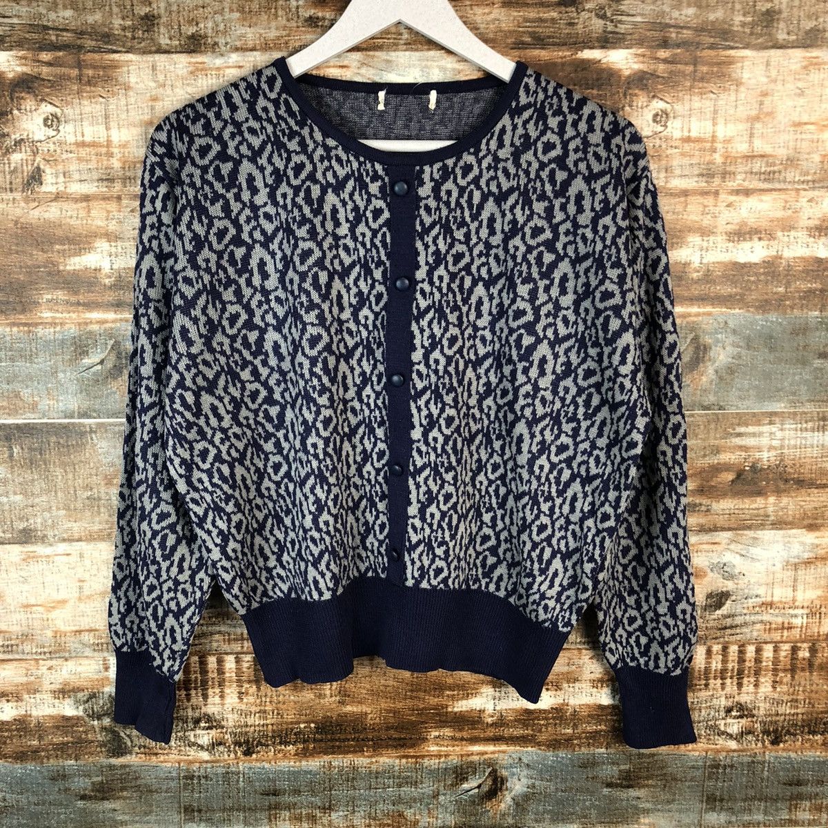 Japanese Brand Japanese Brand Purple Patterned Cardigans #A1361 Size L / US 10 / IT 46 - 3 Thumbnail