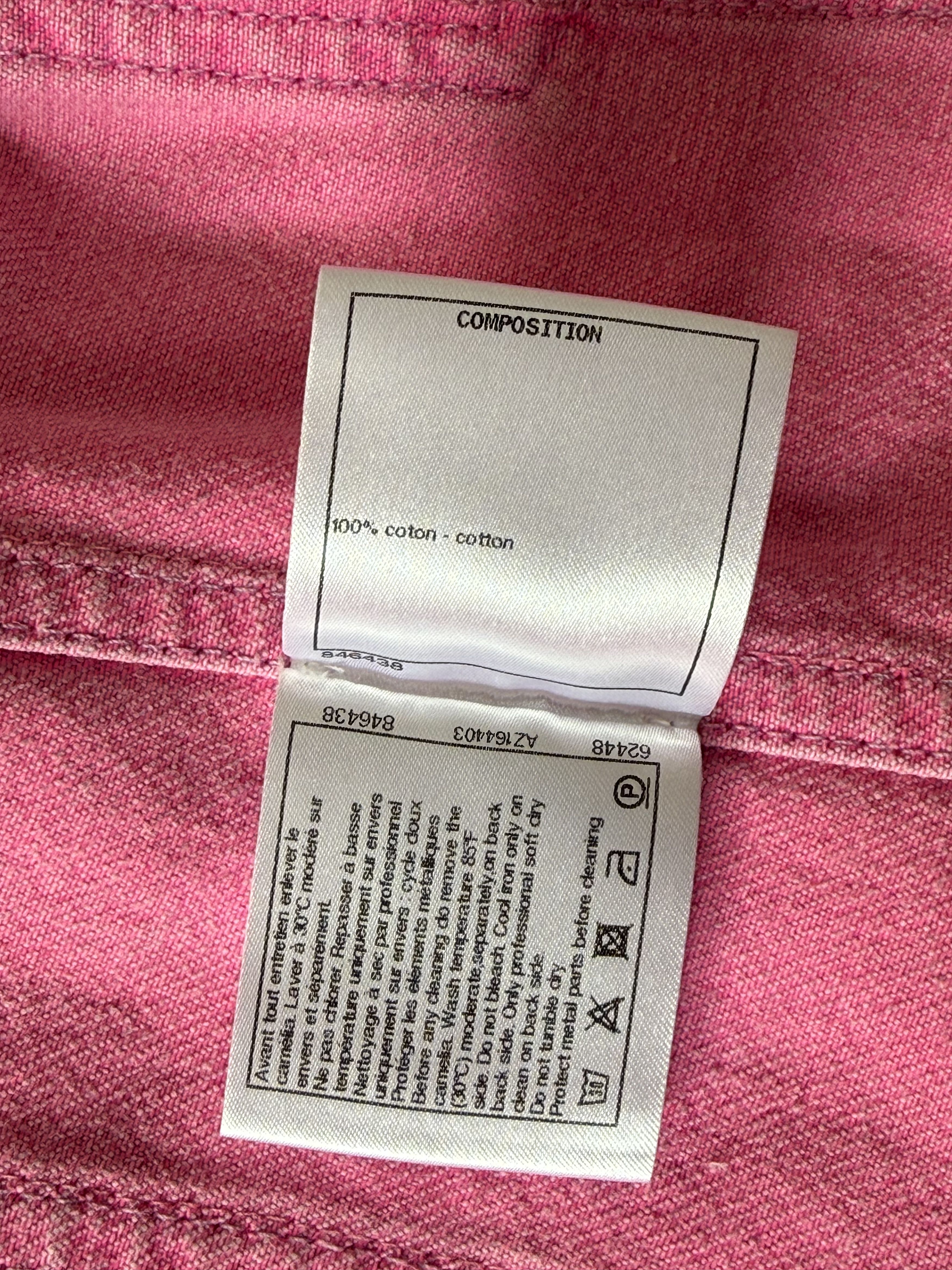 Chanel Chanel SS 2021 Runway CC Pink Camelia Denim Jacket 34 Size XS / US 0-2 / IT 36-38 - 12 Thumbnail
