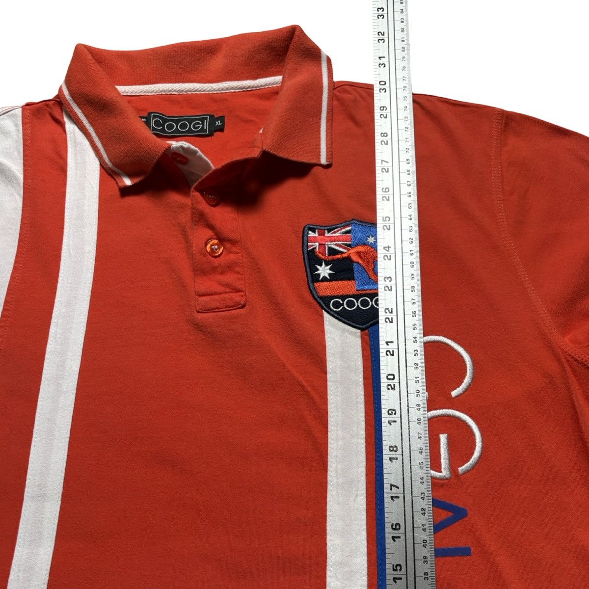 Coogi Coogi Men’s Polo Shirt White Orange Australian Flag Size XL Size US XL / EU 56 / 4 - 5 Thumbnail