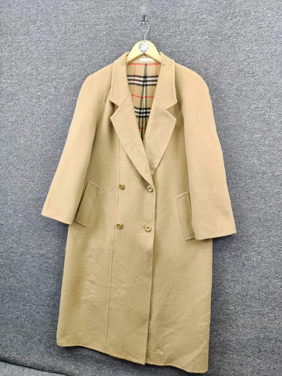 Burberry Vintage Burberry Nova Check Wool Cashmere Trench Coat Size US L / EU 52-54 / 3 - 2 Thumbnail