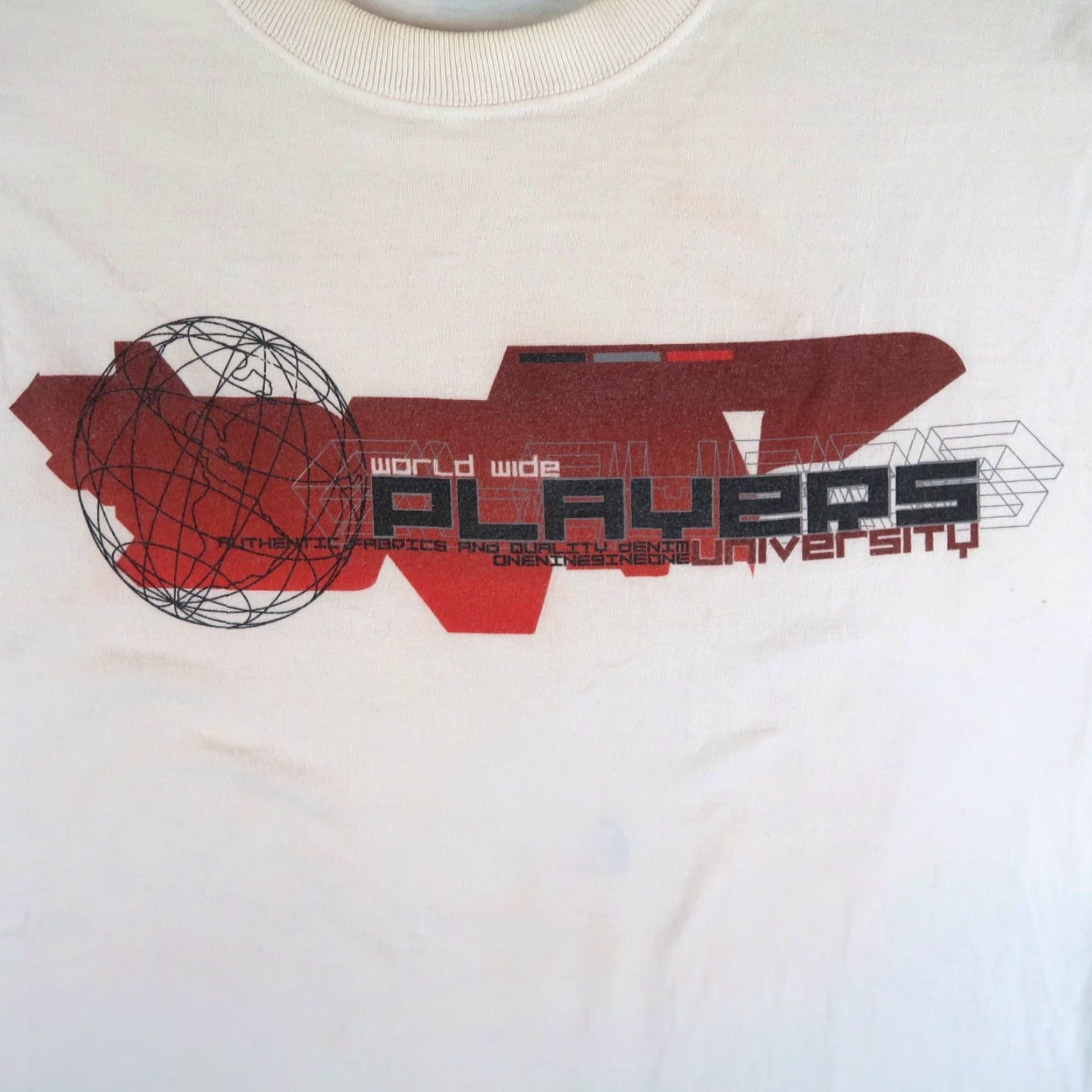 Vintage VINTAGE Player University T-Shirt 2001 Graphic Print White Size XL Mens Size US XL / EU 56 / 4 - 3 Thumbnail