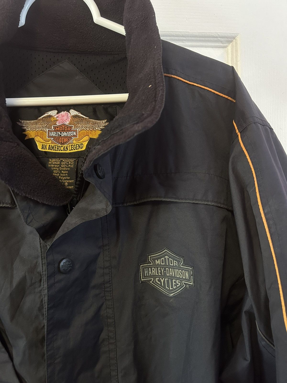 Harley Davidson Harley Davidson Big Logo Windbreaker Parka Full Zip Jacket Size US M / EU 48-50 / 2 - 1 Thumbnail