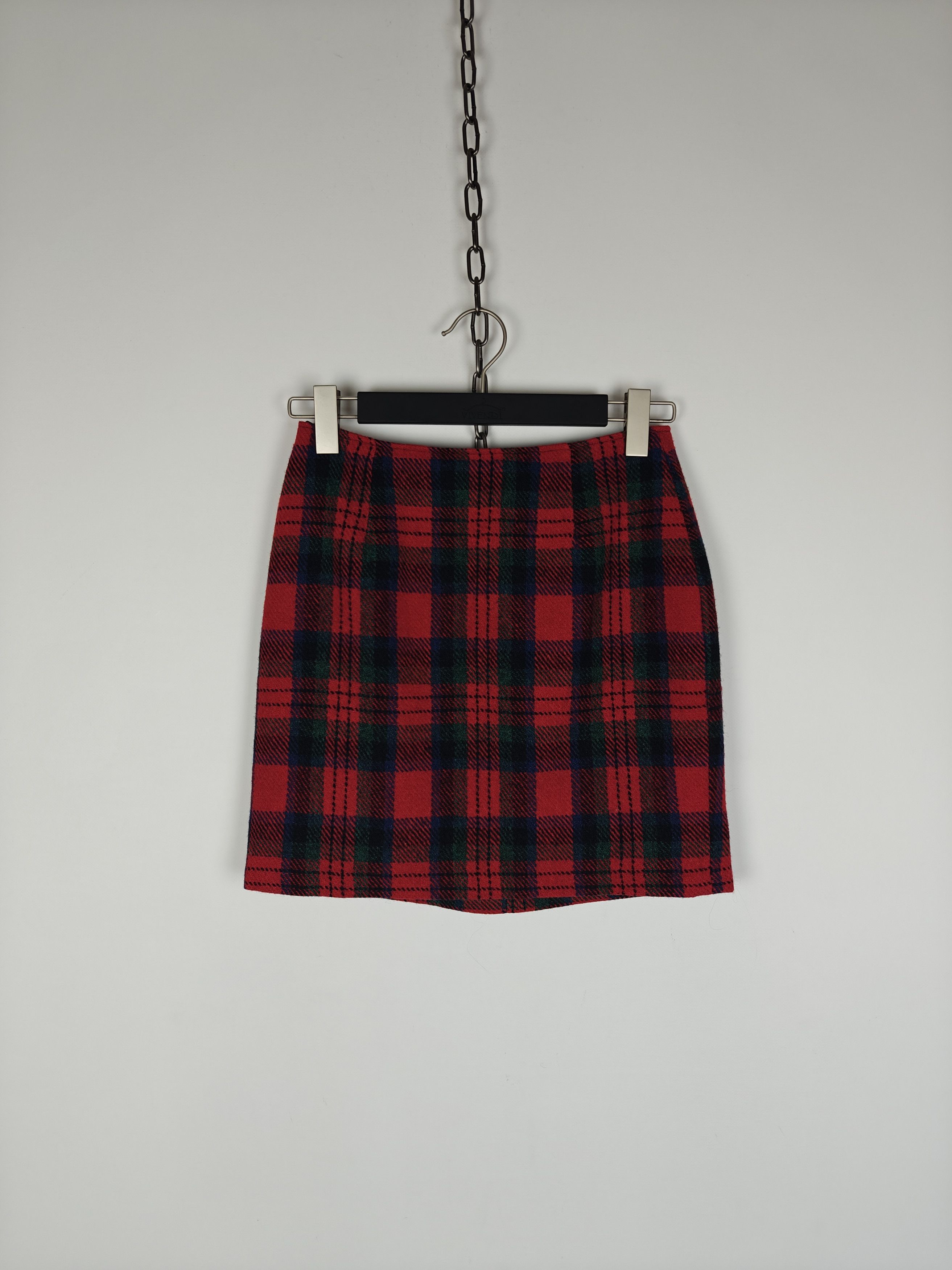 Harris Tweed Harris Tweed x Jigsaw Skirt Red Check size US4 Size 27" / US 4 / IT 40 - 1 Thumbnail